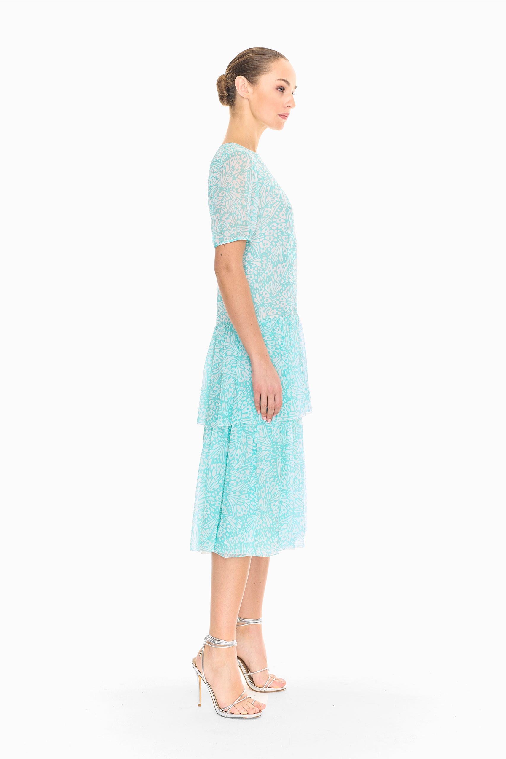 Cressida Silk Butterfly Print Dress