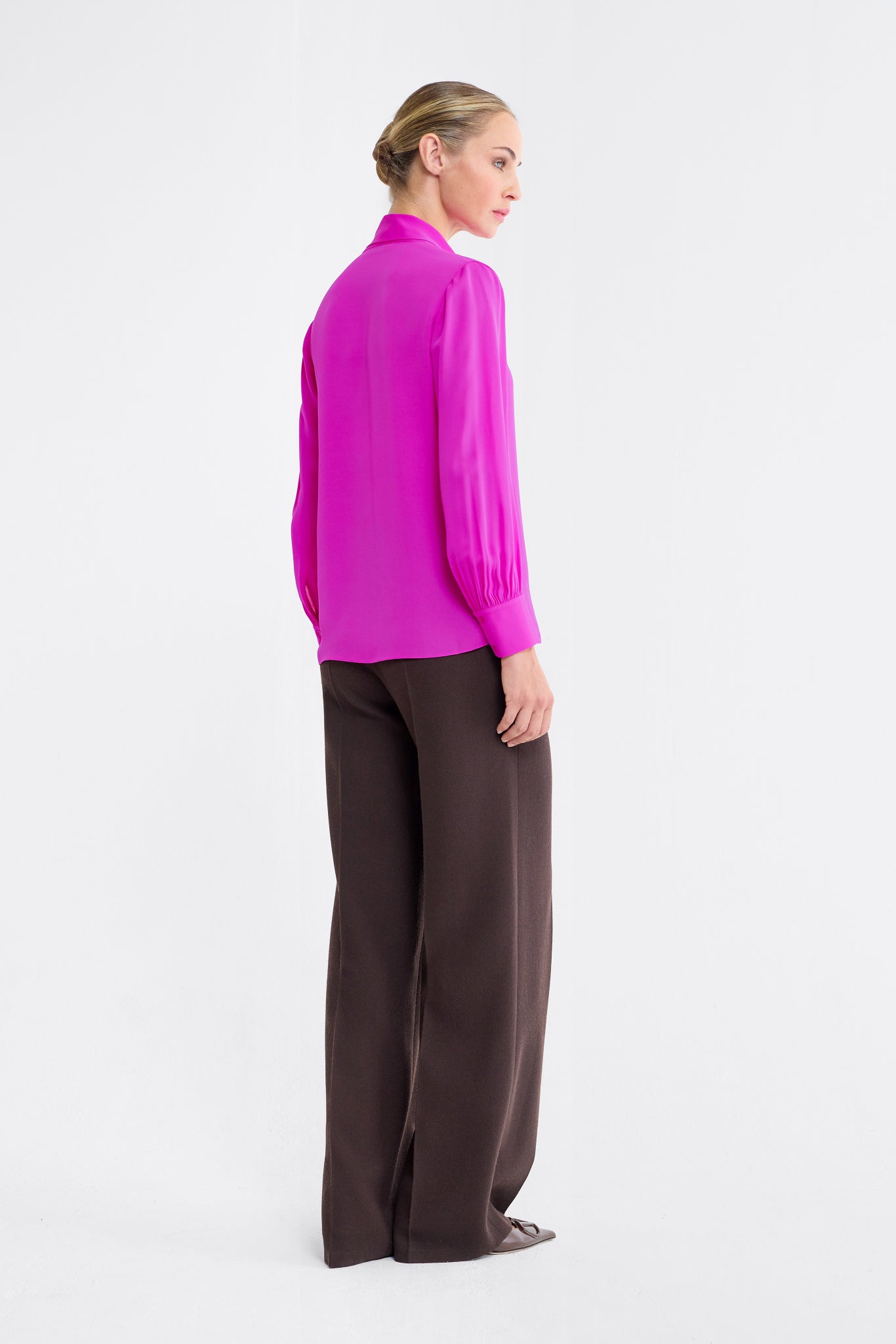 Indy Silk Blouse in Orchid Pink