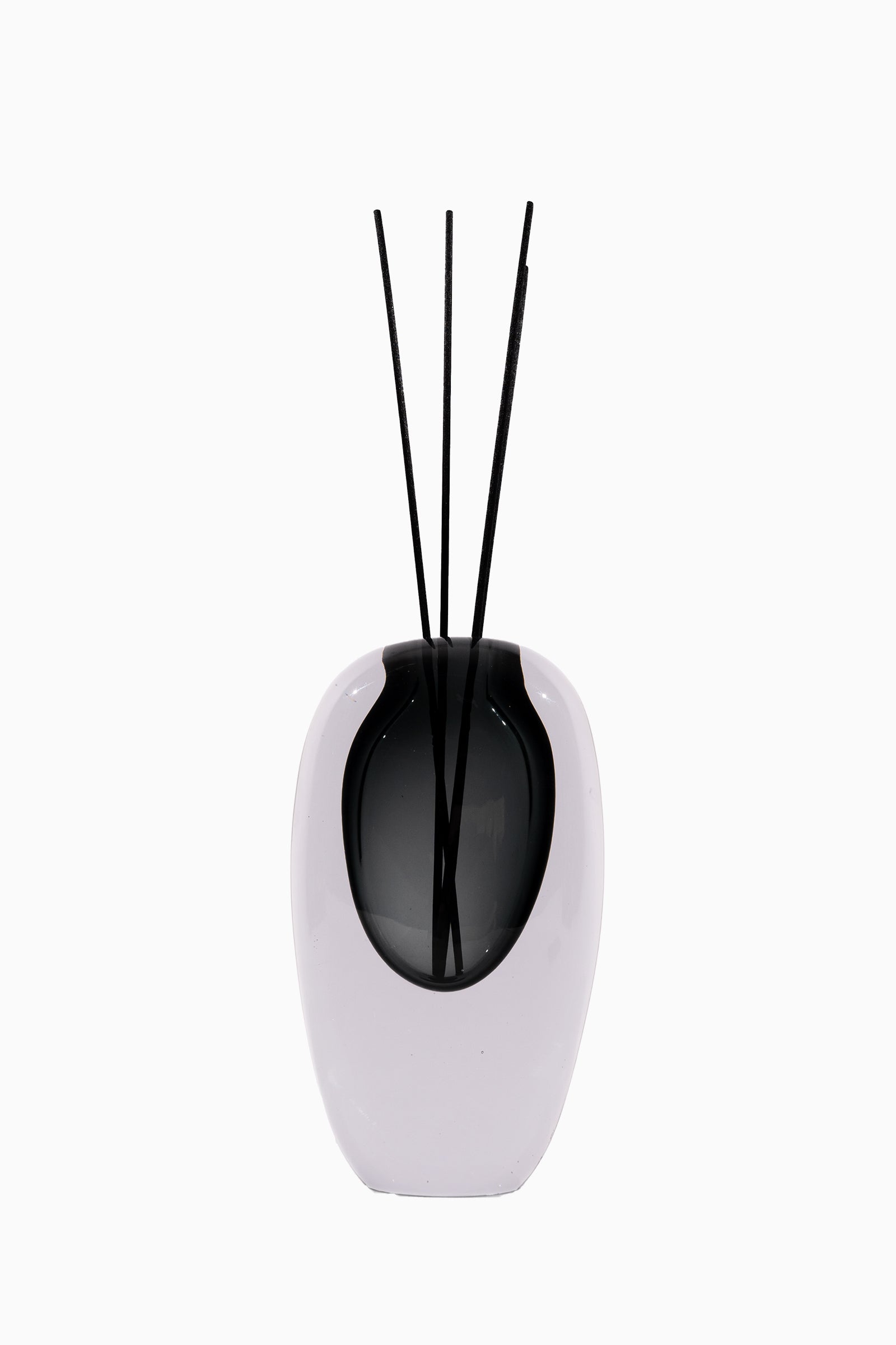 Obsidian Hand Blown Glass Vase