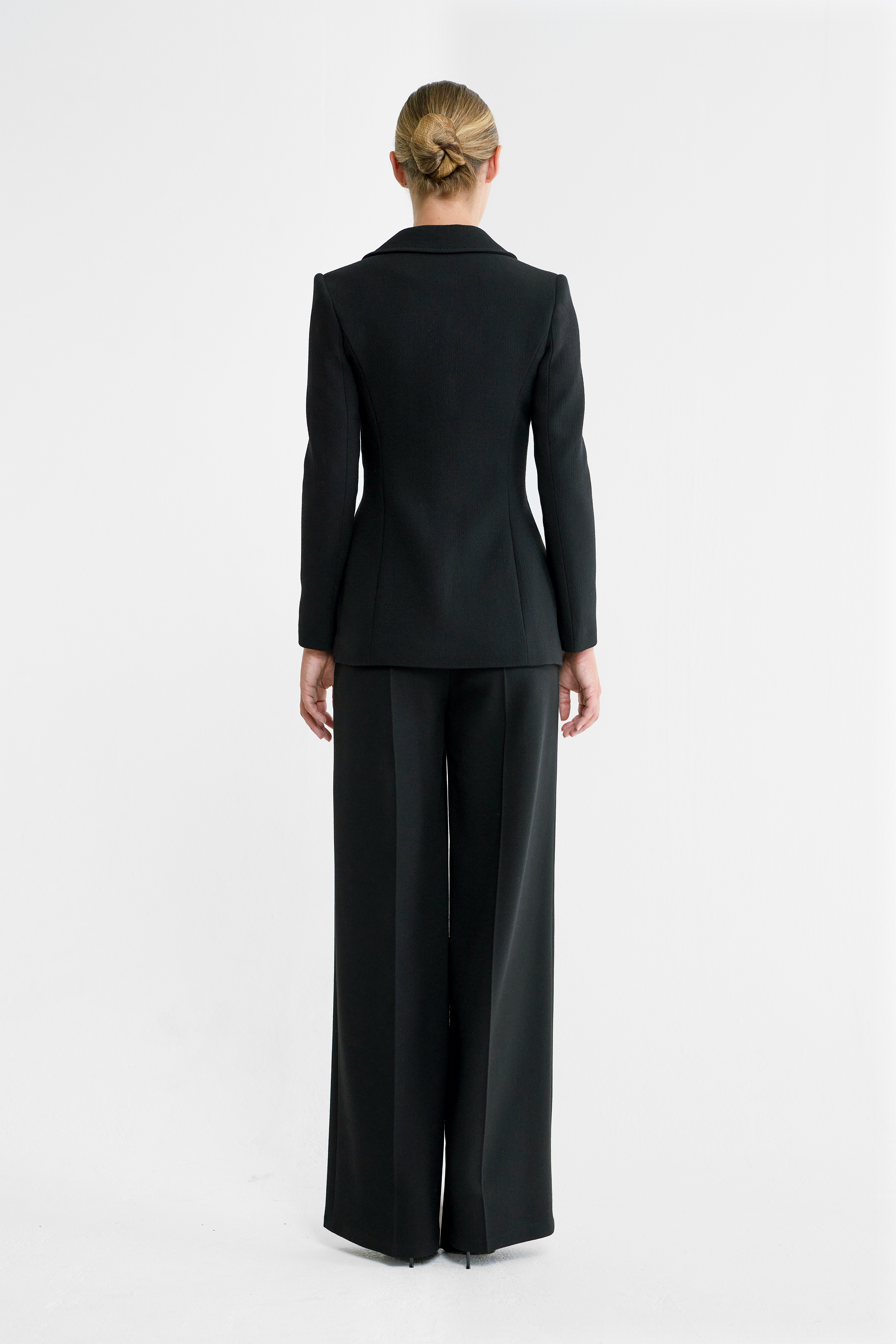 Azalea Single Breasted Wool Blazer in Black