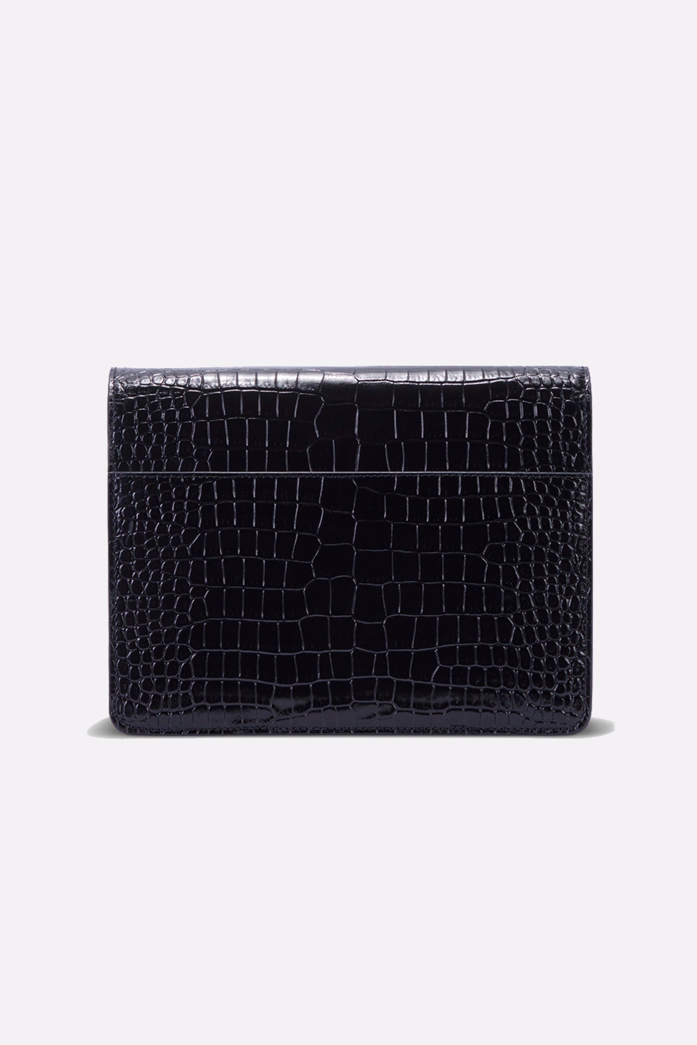 The Louise Crossbody in Black with Silver Hardware