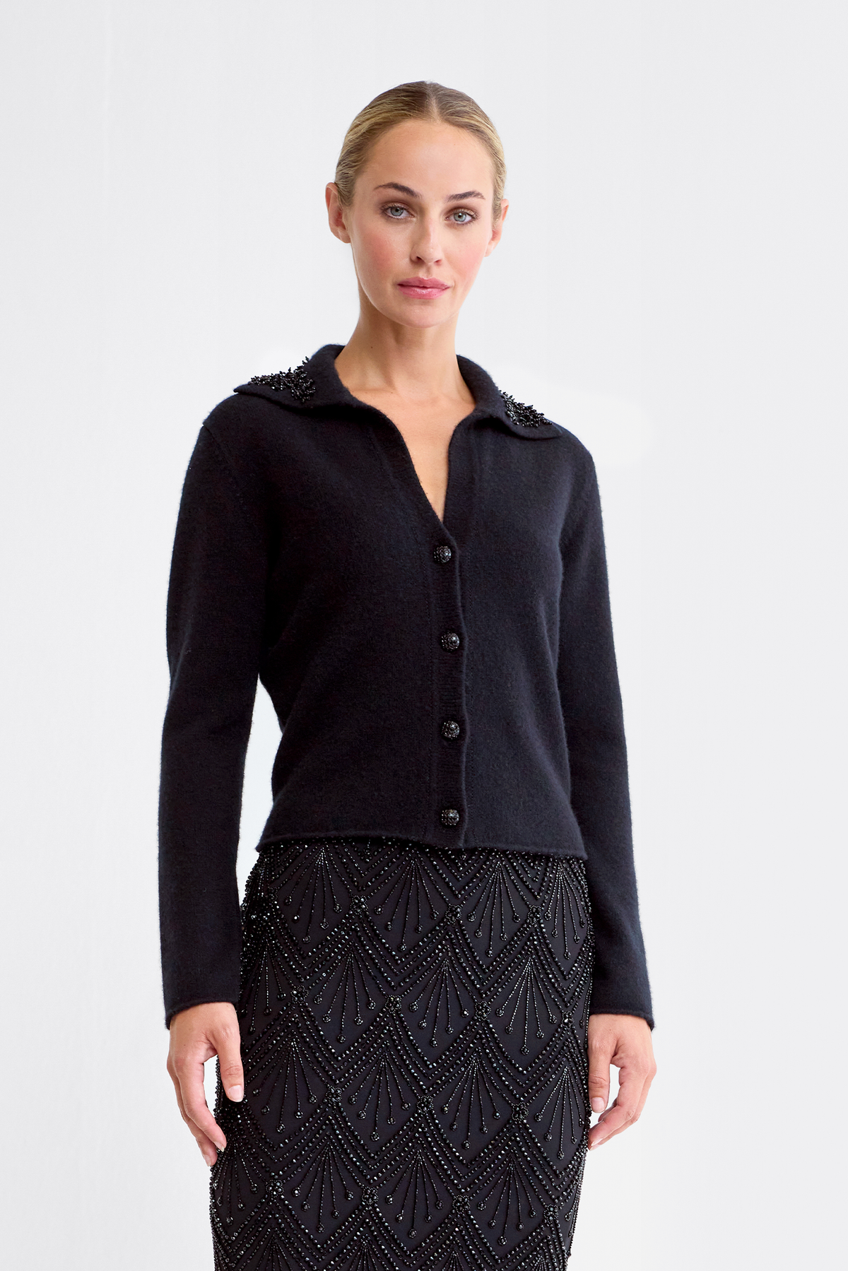 Ella Embellished Cashmere Cardigan