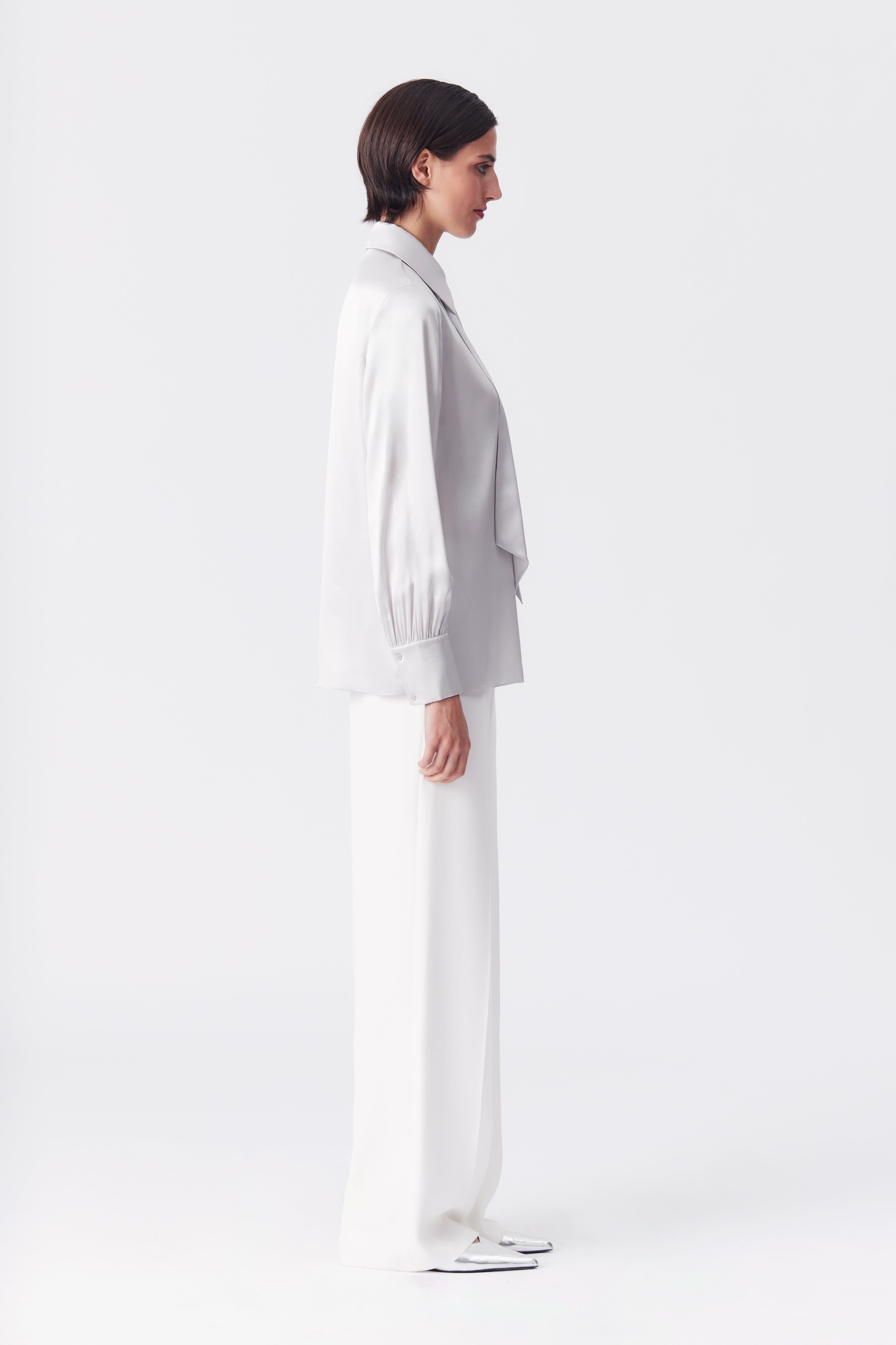 Mimi Wide Leg Trousers in White