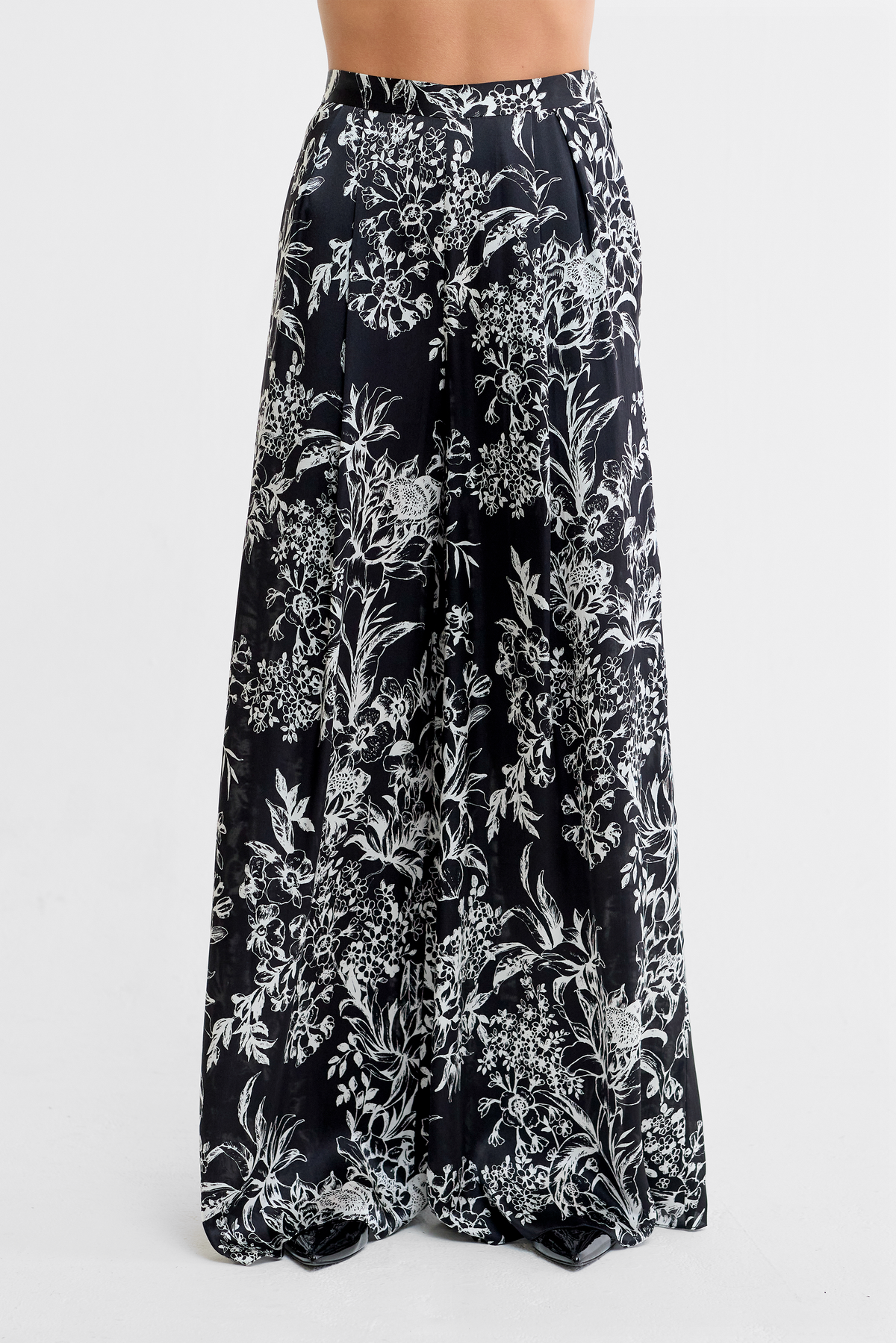 Fiorella Silk Floral Palazzo Trousers