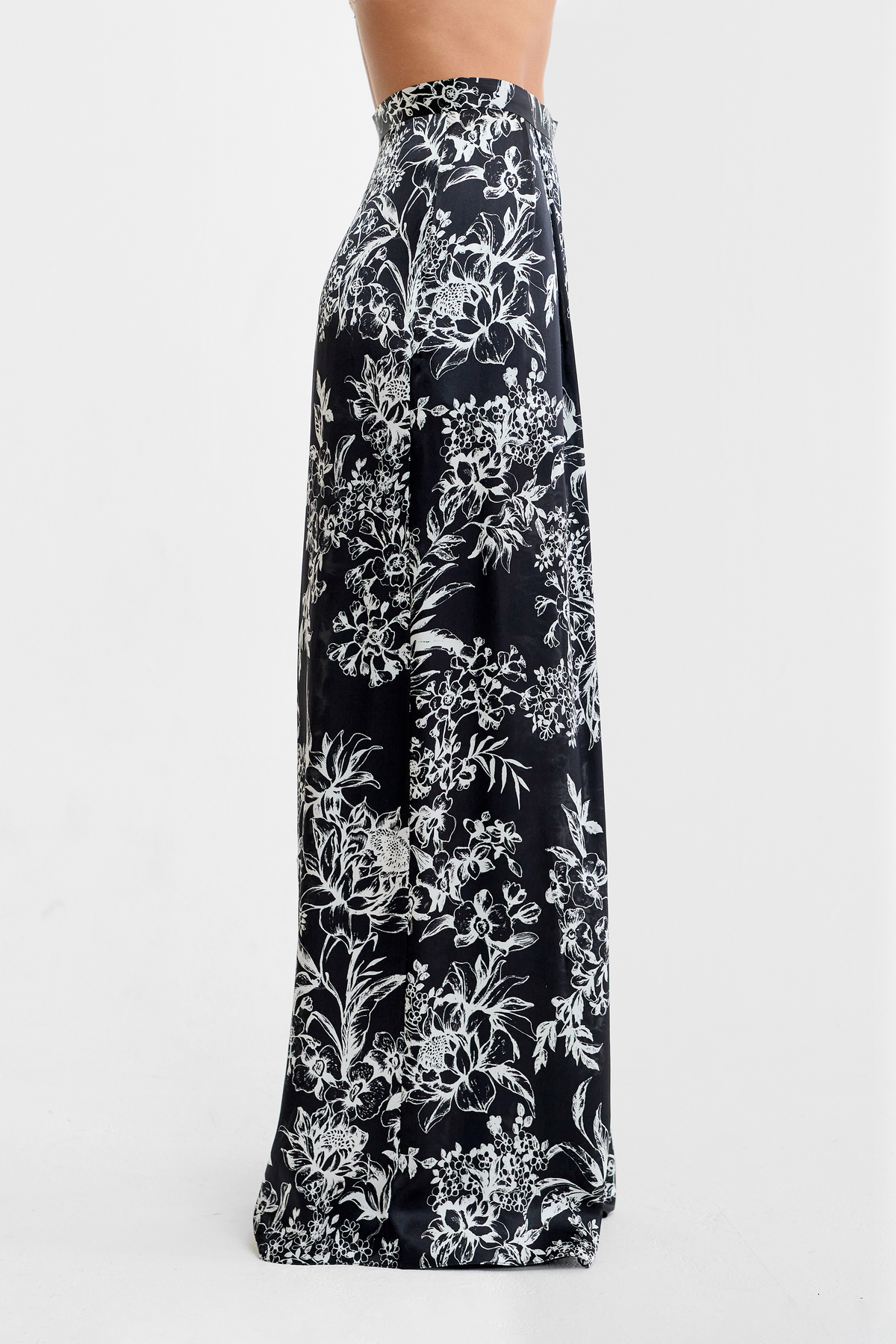 Fiorella Silk Floral Palazzo Trousers