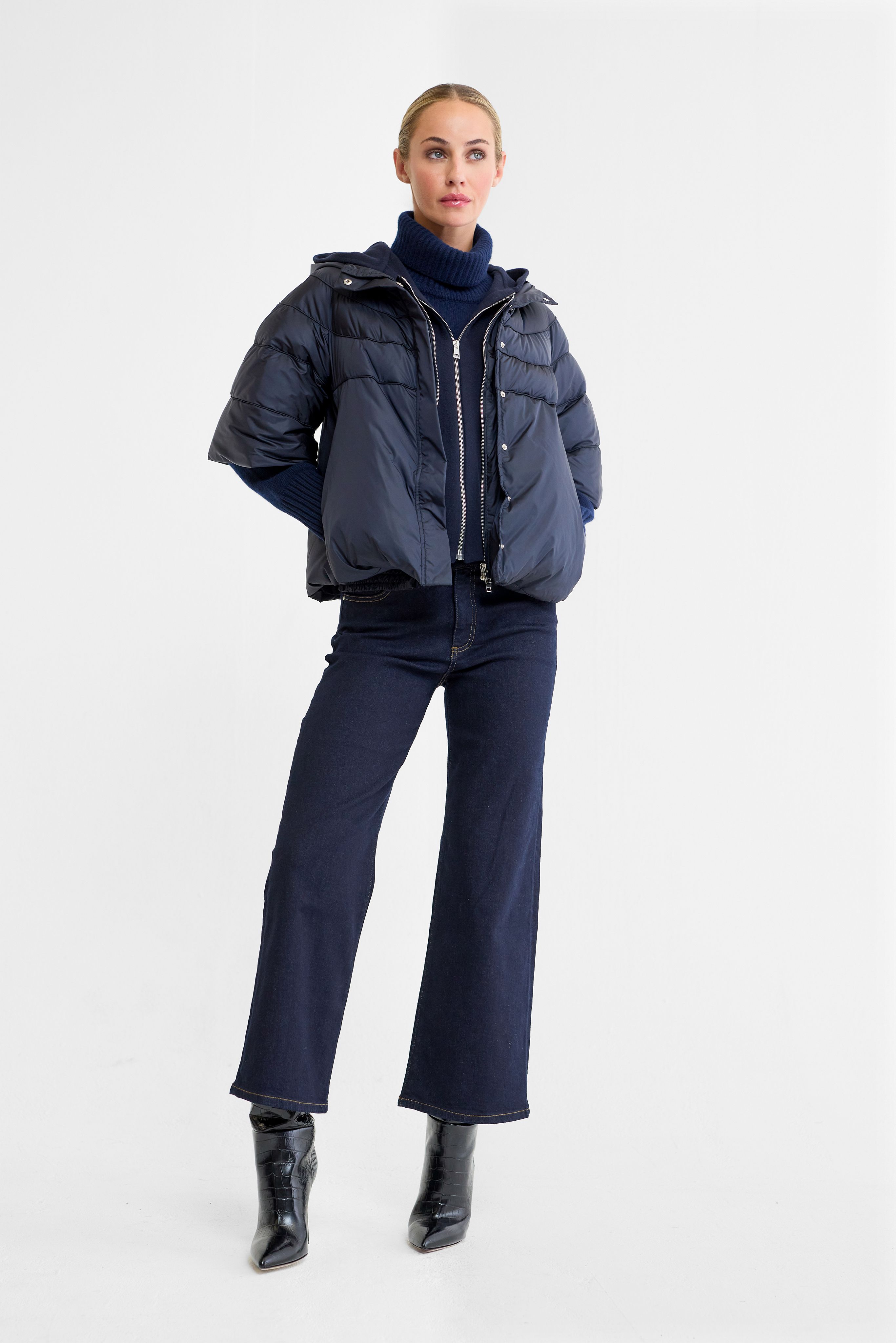 Gisele Navy Puffer Jacket