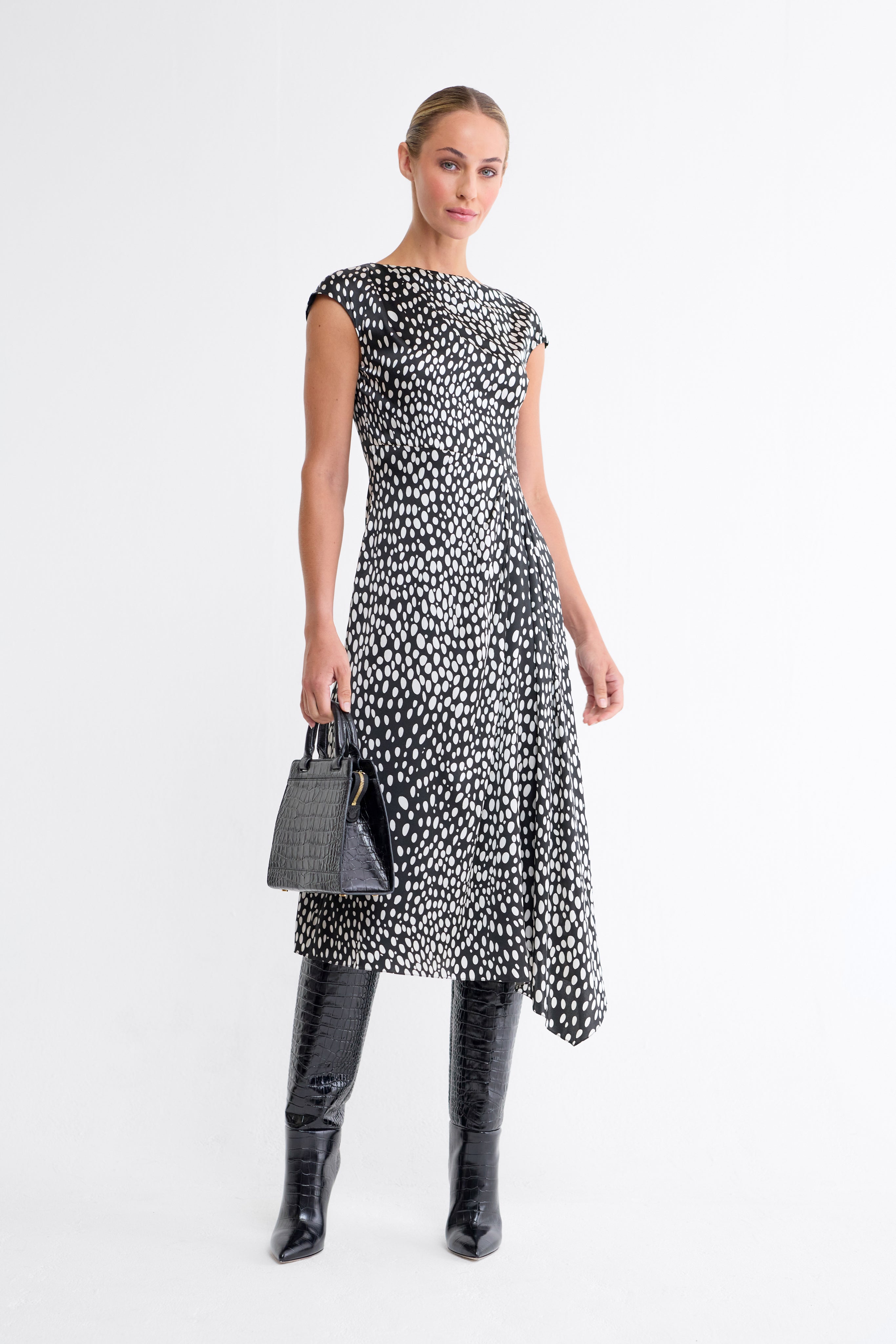 Julianne Abstract Dot Midi Dress
