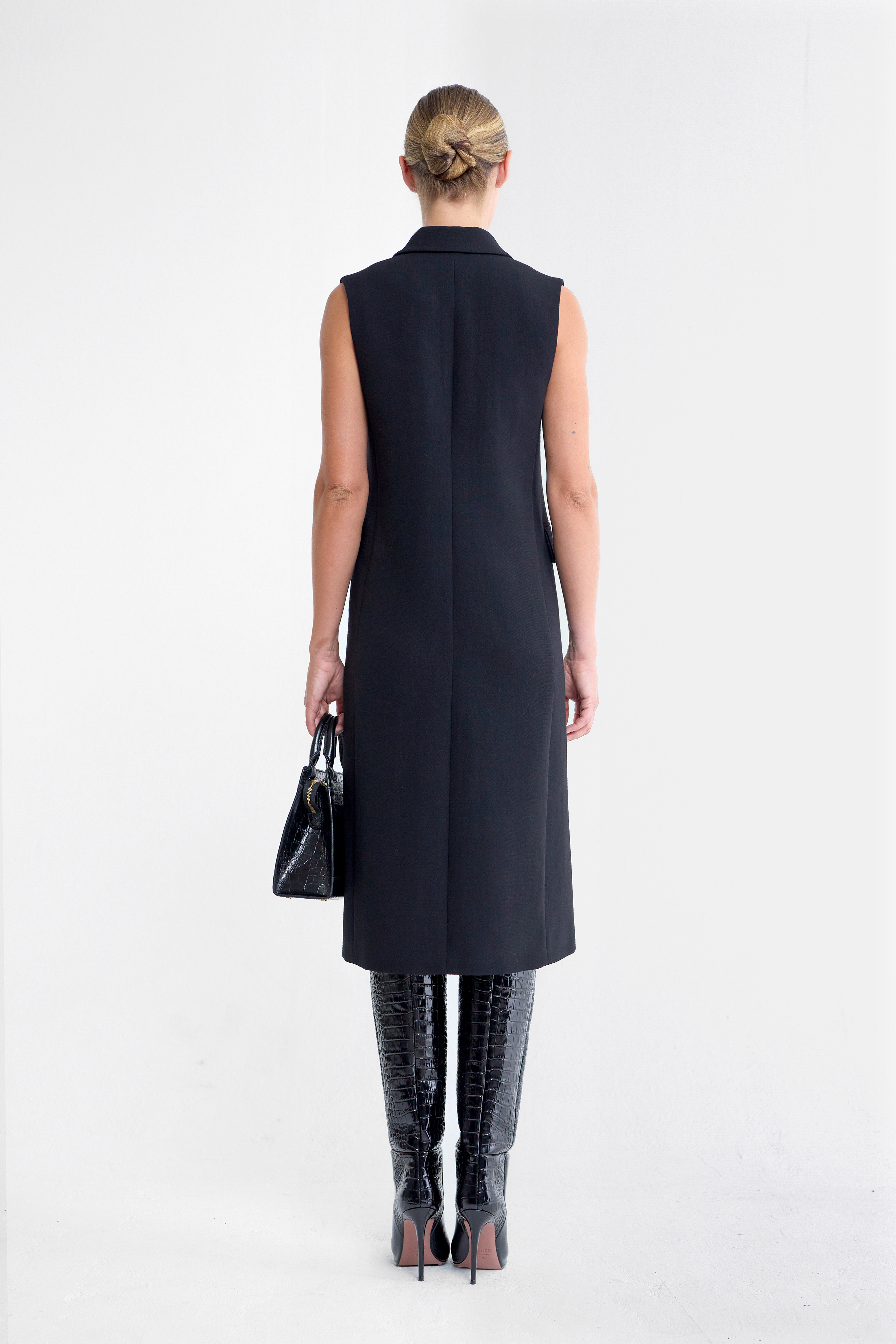 Lulu Black Double-Breasted Waistcoat
