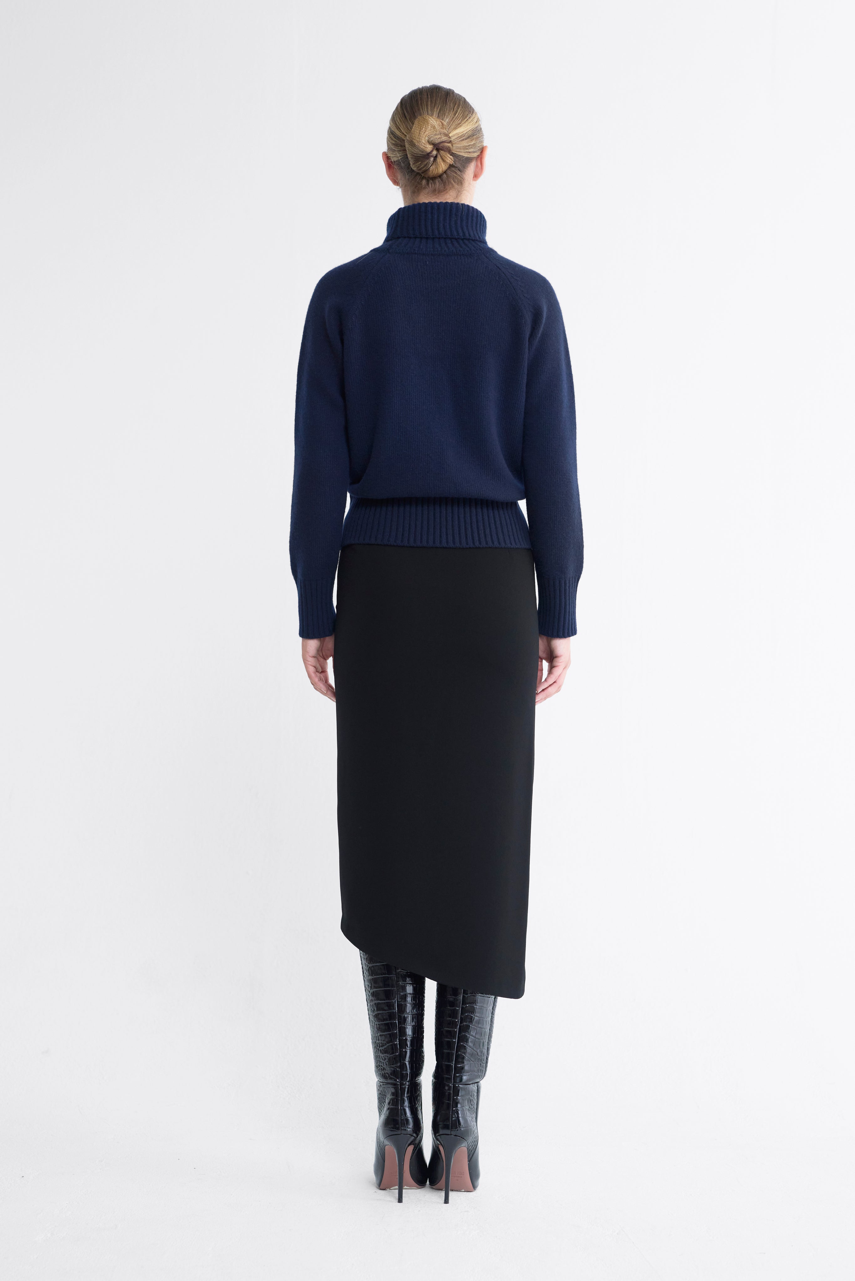 Kiera Asymmetric Hem Pencil Skirt