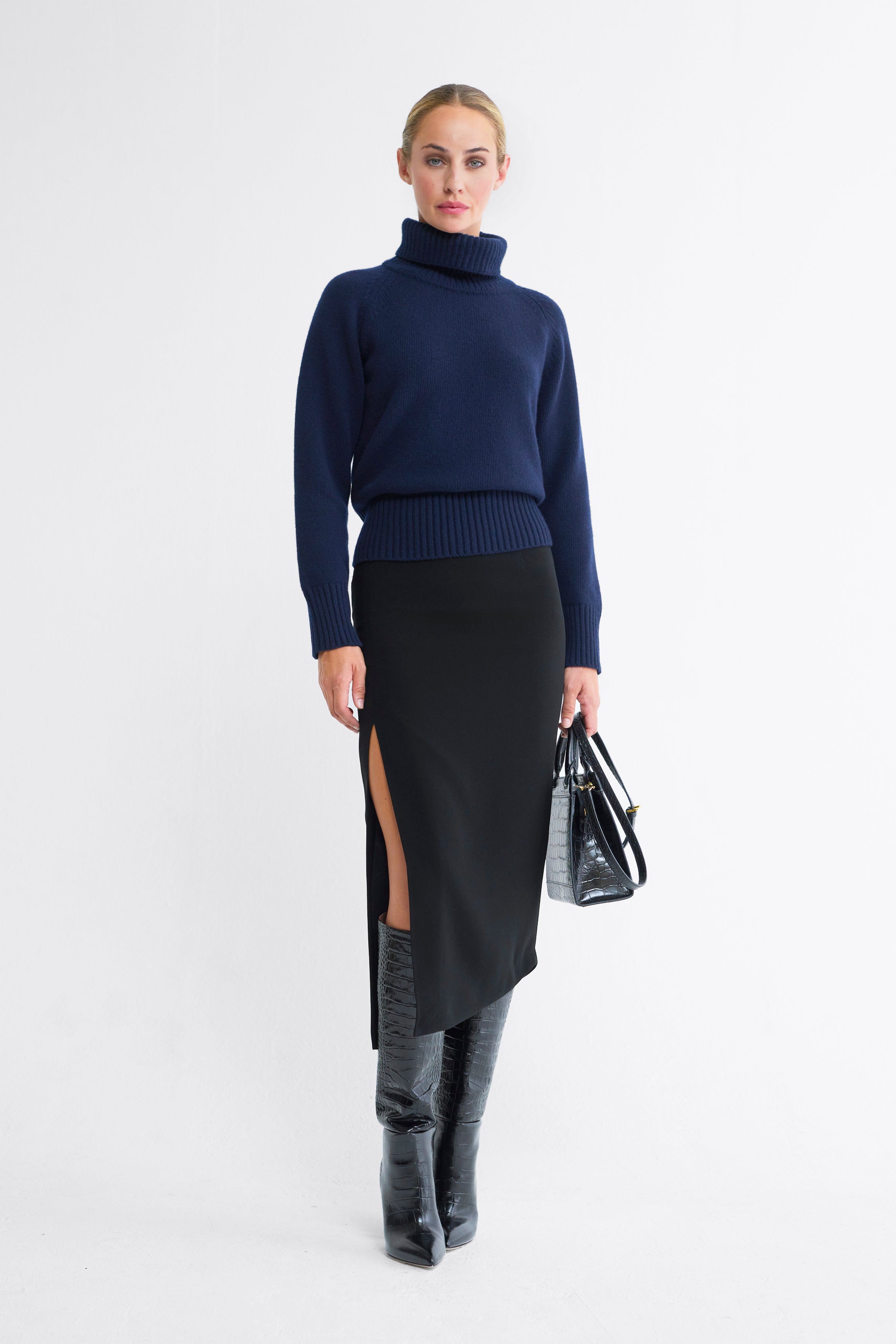 Kiera Asymmetric Hem Pencil Skirt