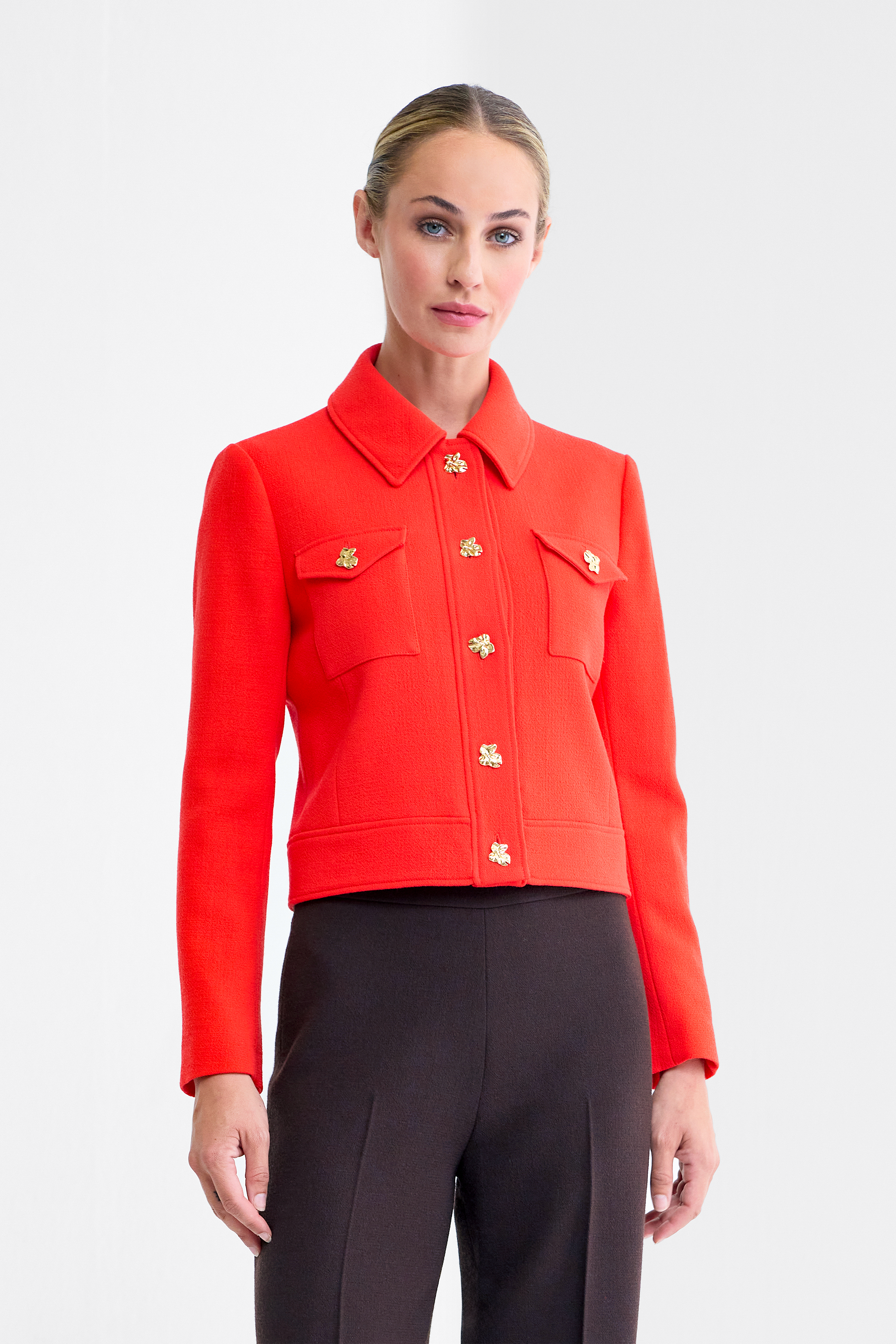 Molly Short Tailored Jacket in Orange