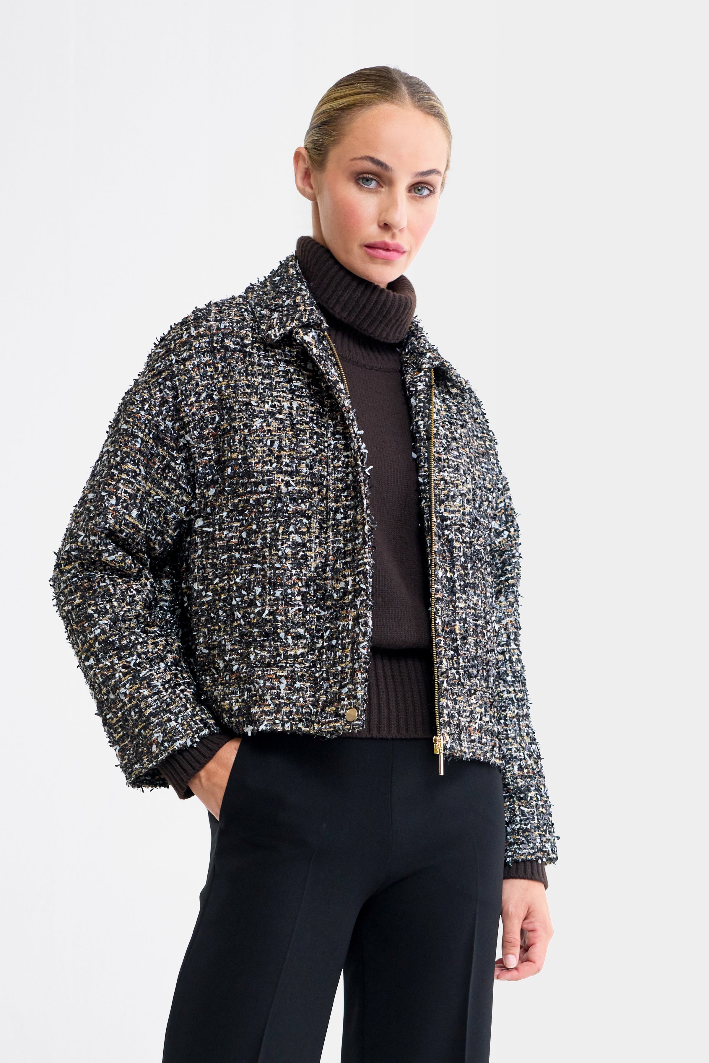 Rowan Black and Gold Tweed Jacket