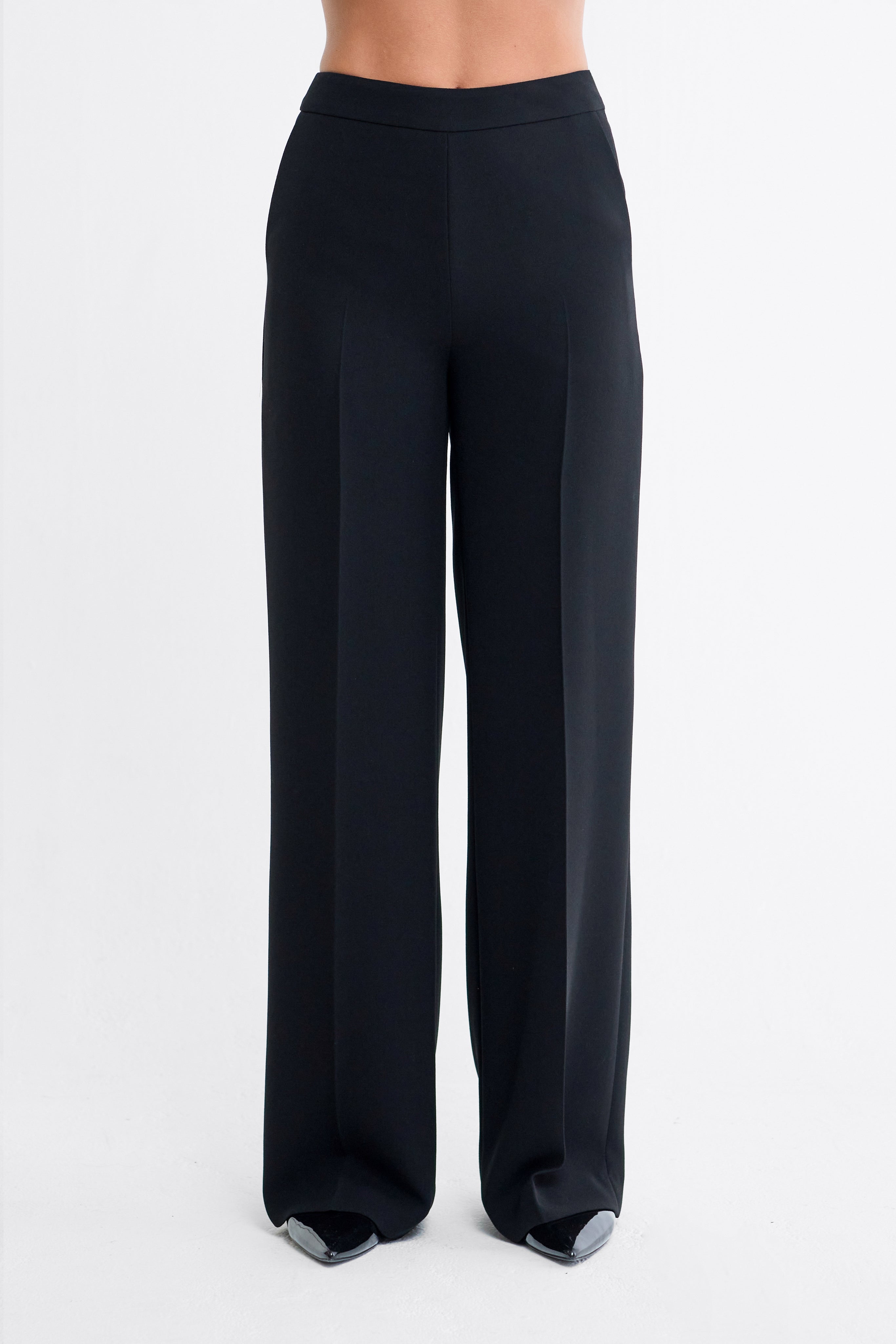 Viv Wide Leg Trousers in Black