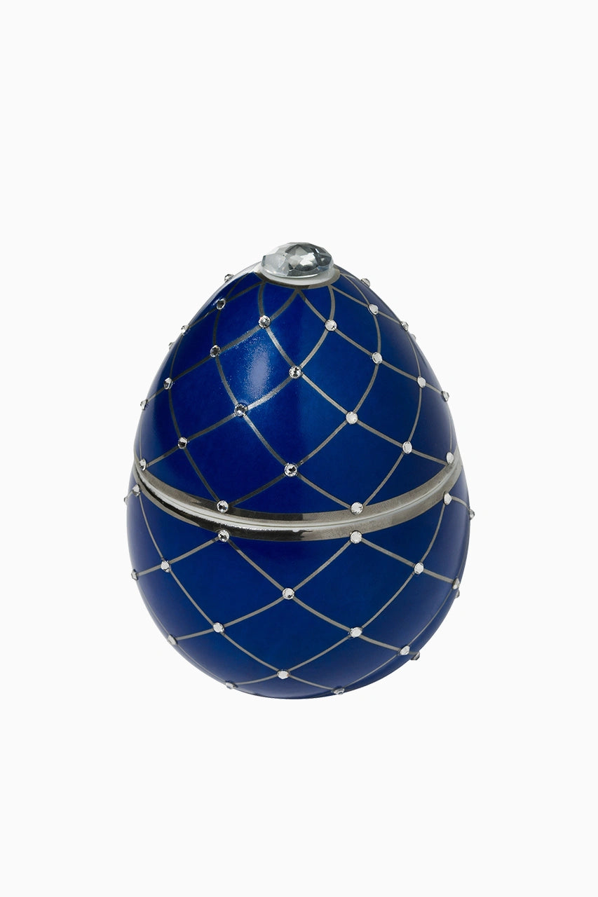 Ceramic Egg Candle Navy image 0