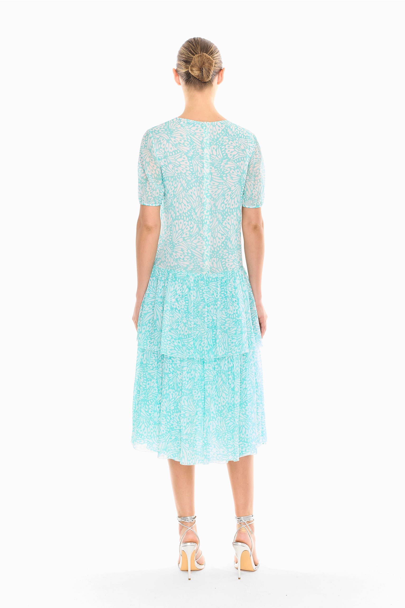 Cressida Silk Butterfly Print Dress