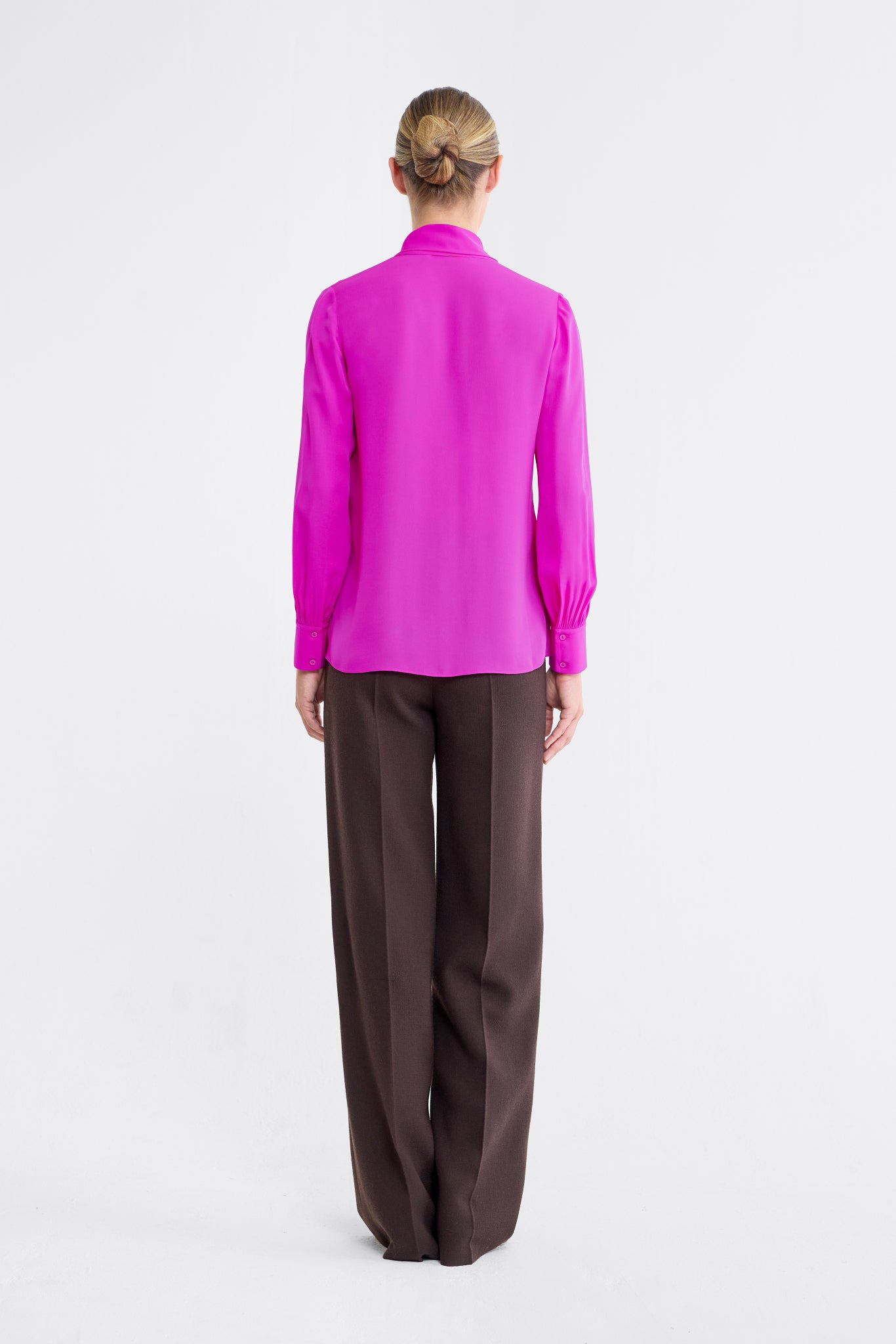 Indy Silk Blouse in Orchid Pink
