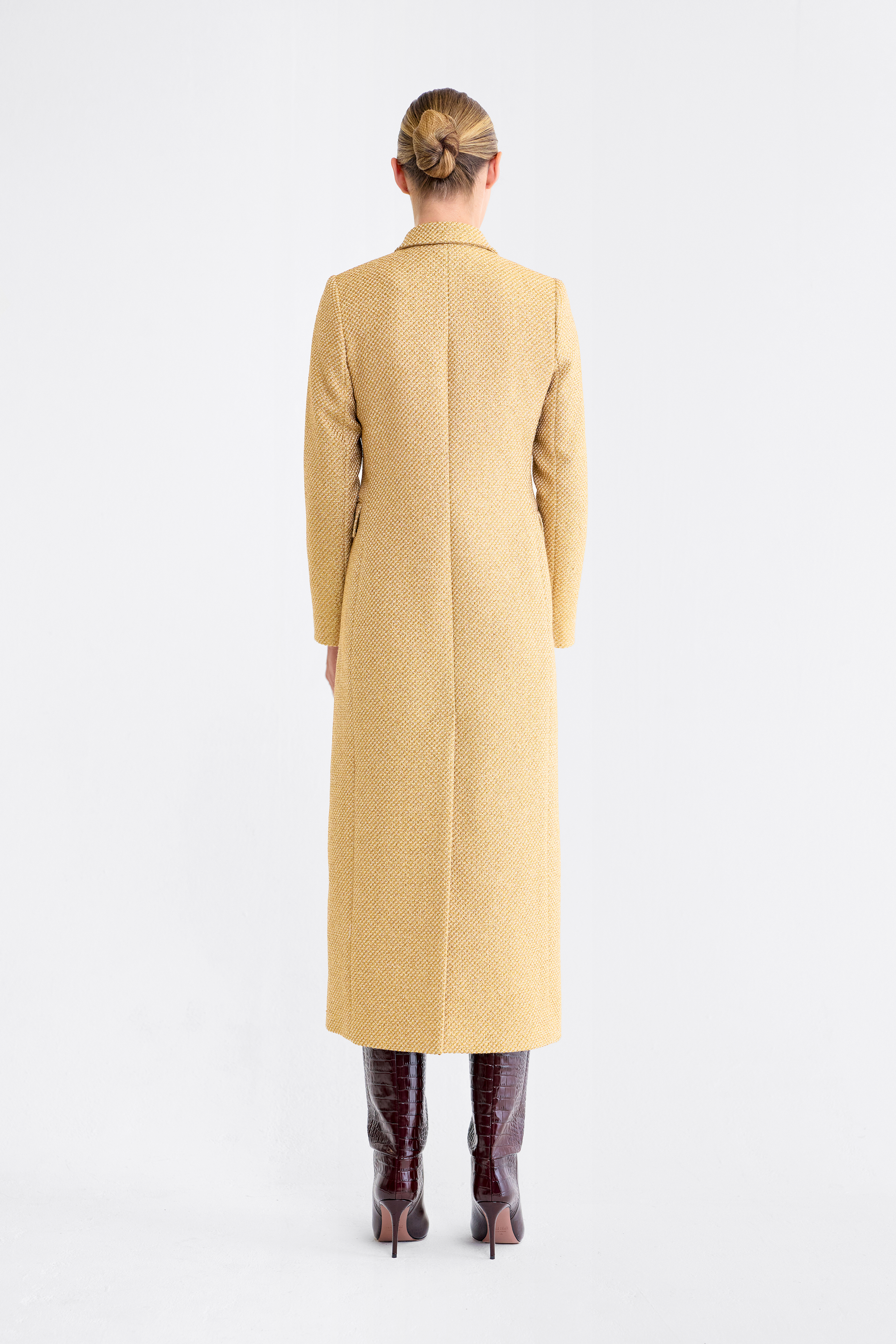 Adele Gold Tweed Coat