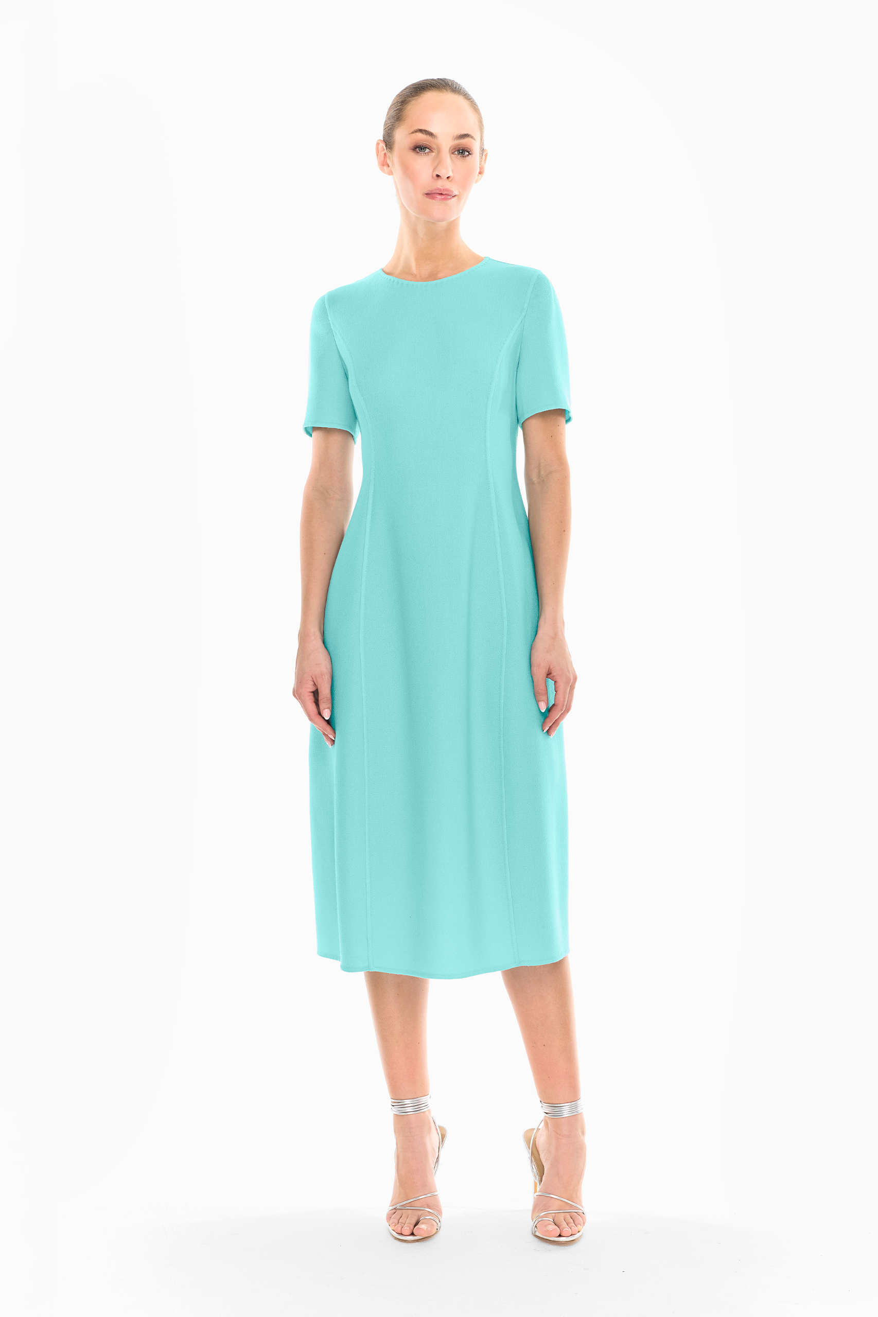 Akira Tulip Dress in Turquoise