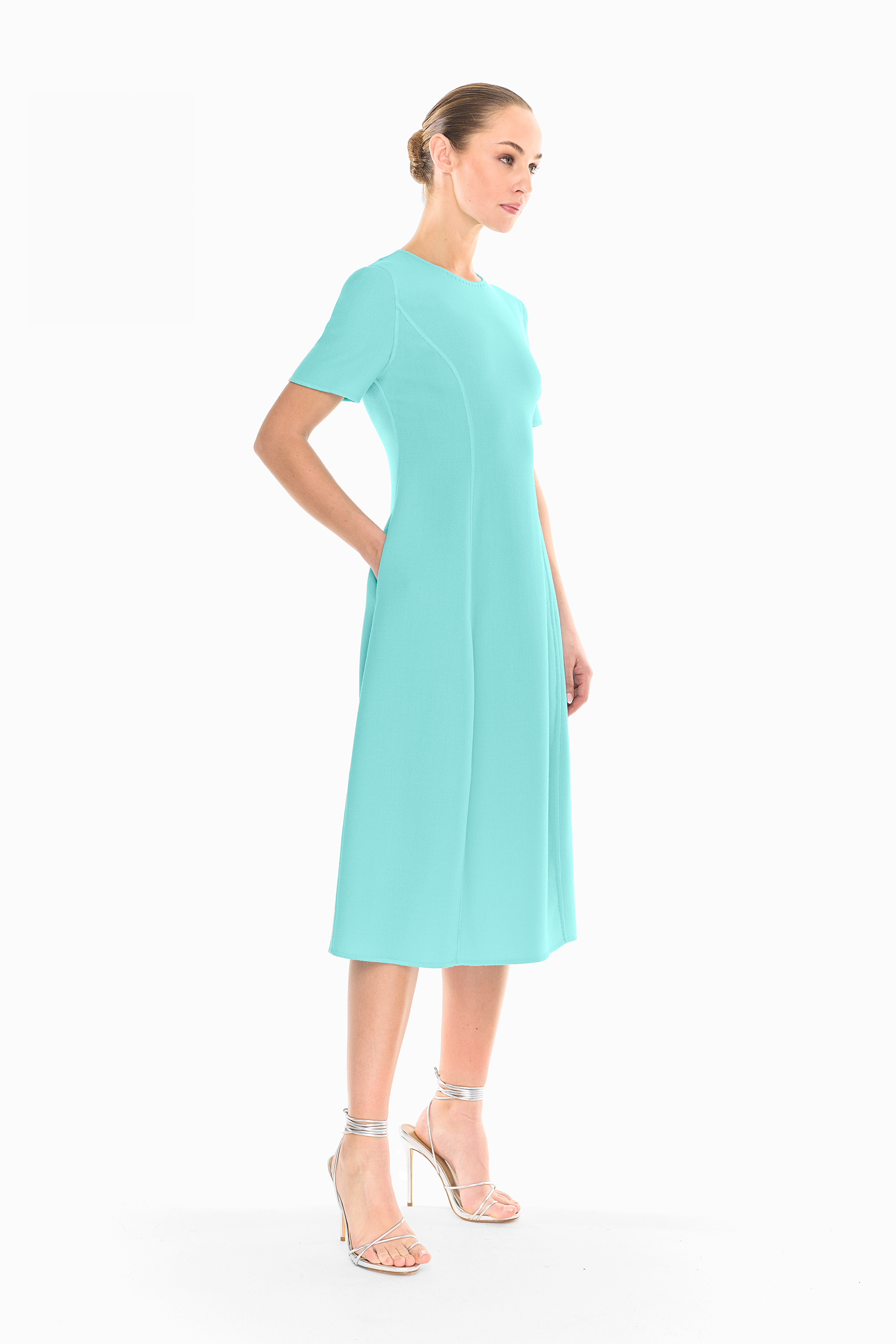 Akira Tulip Dress in Turquoise