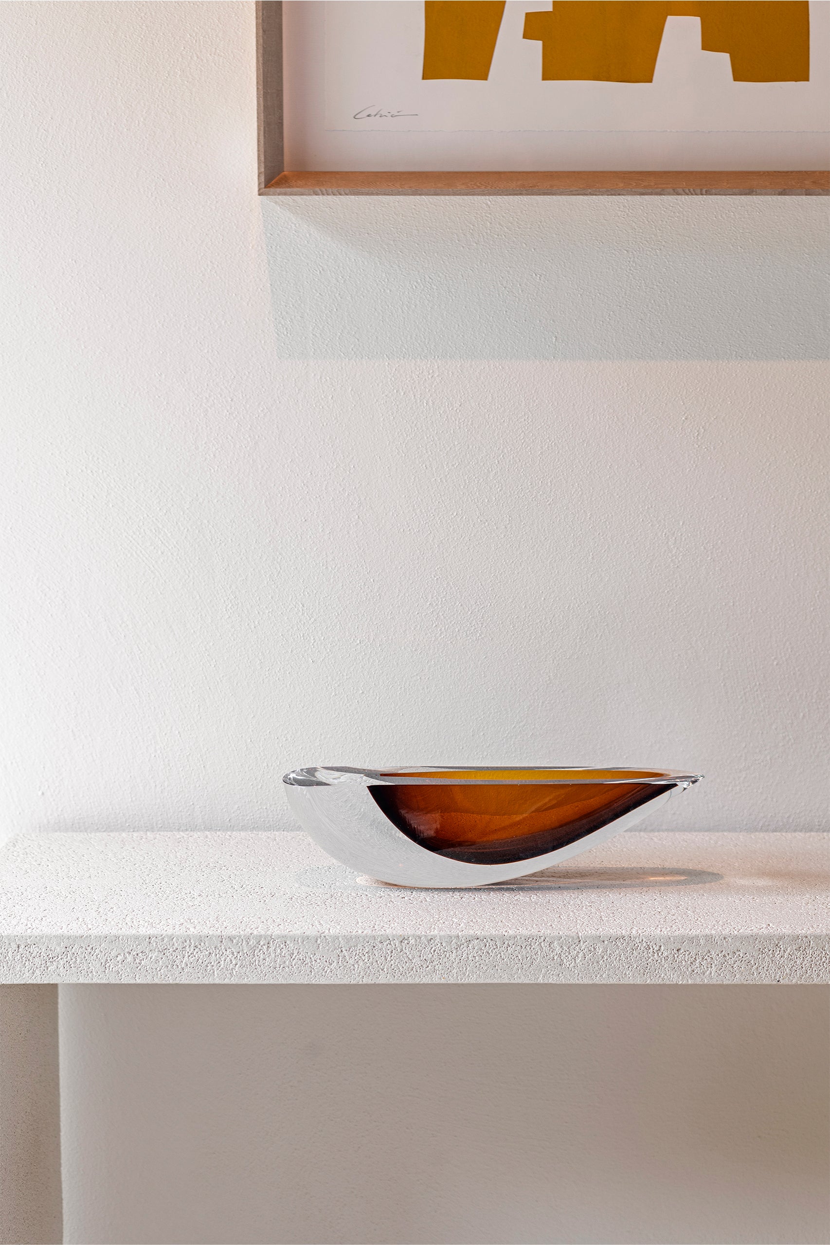 Canoe Vase Amber