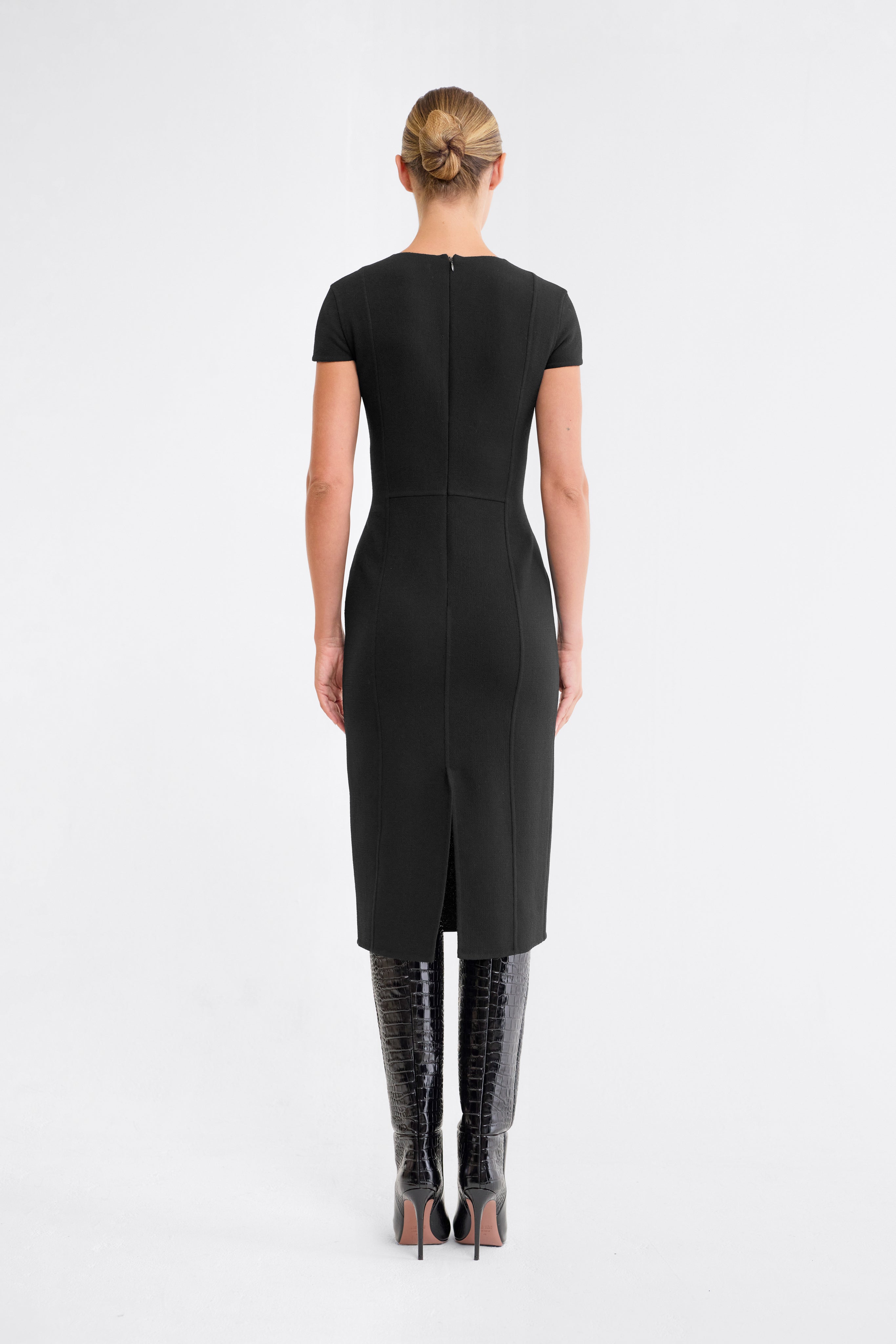 Audrey Cap Sleeve Dress in Black