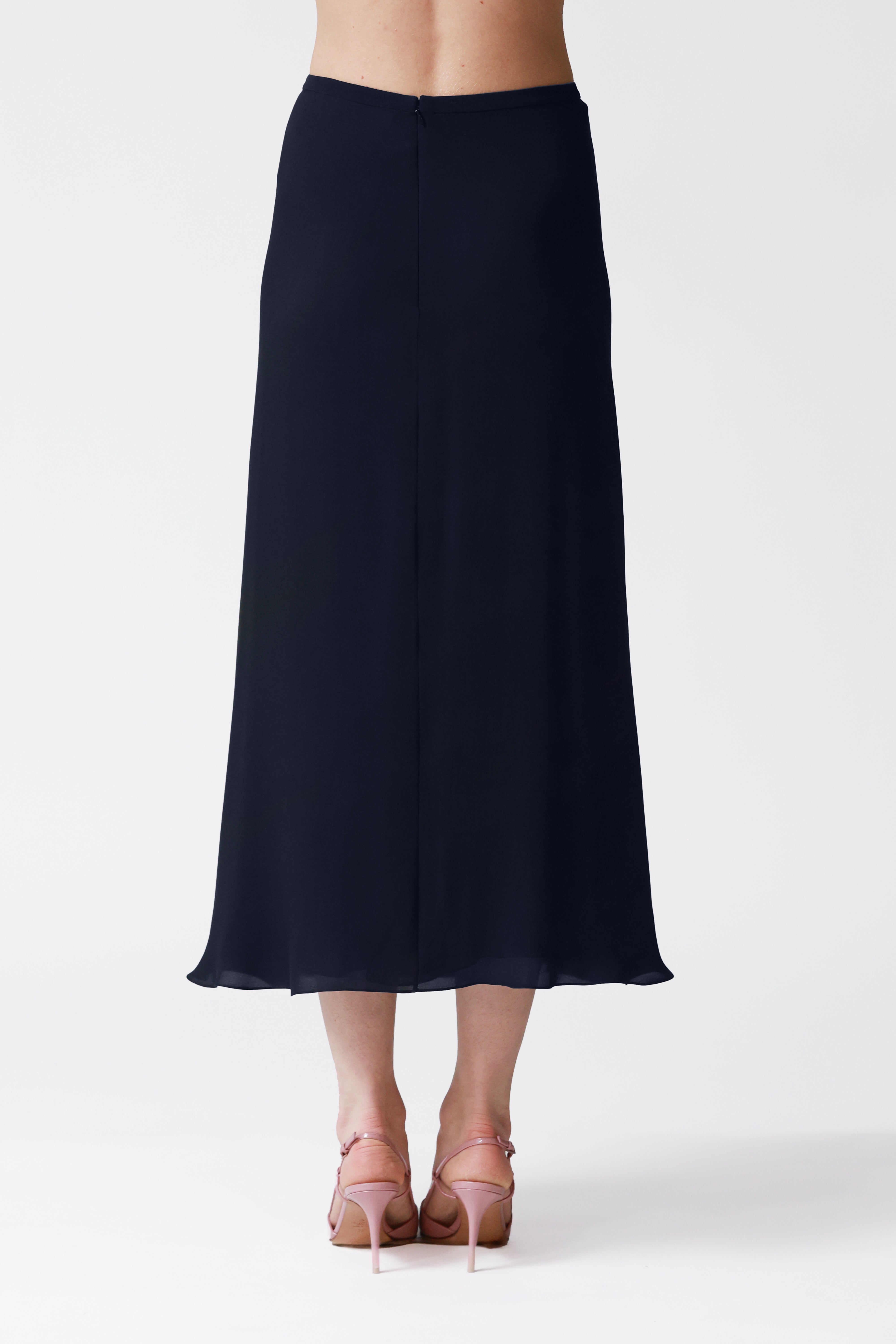 Elise Silk Midi Skirt