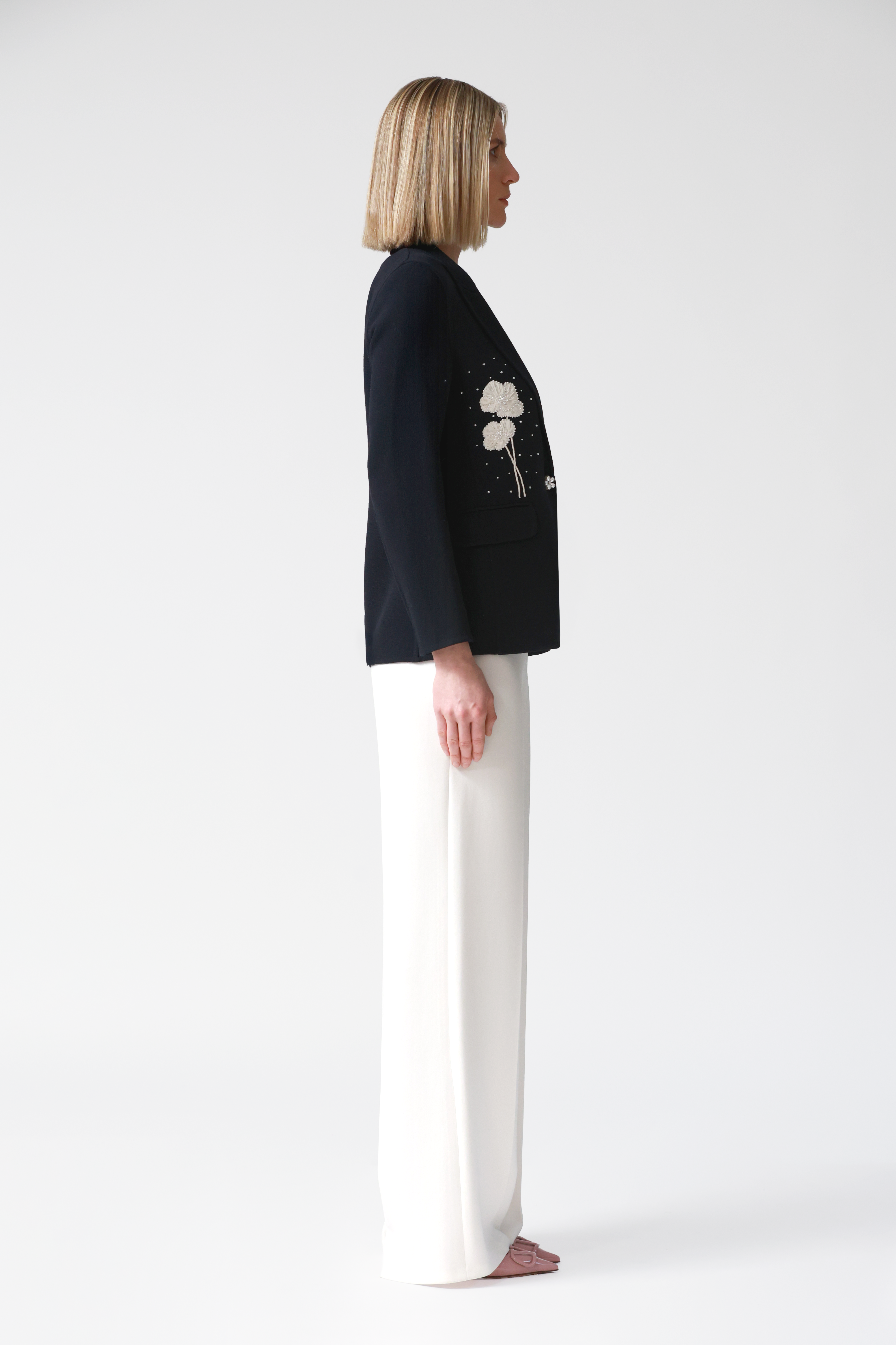 Elodie Embellished Single-Breasted Blazer