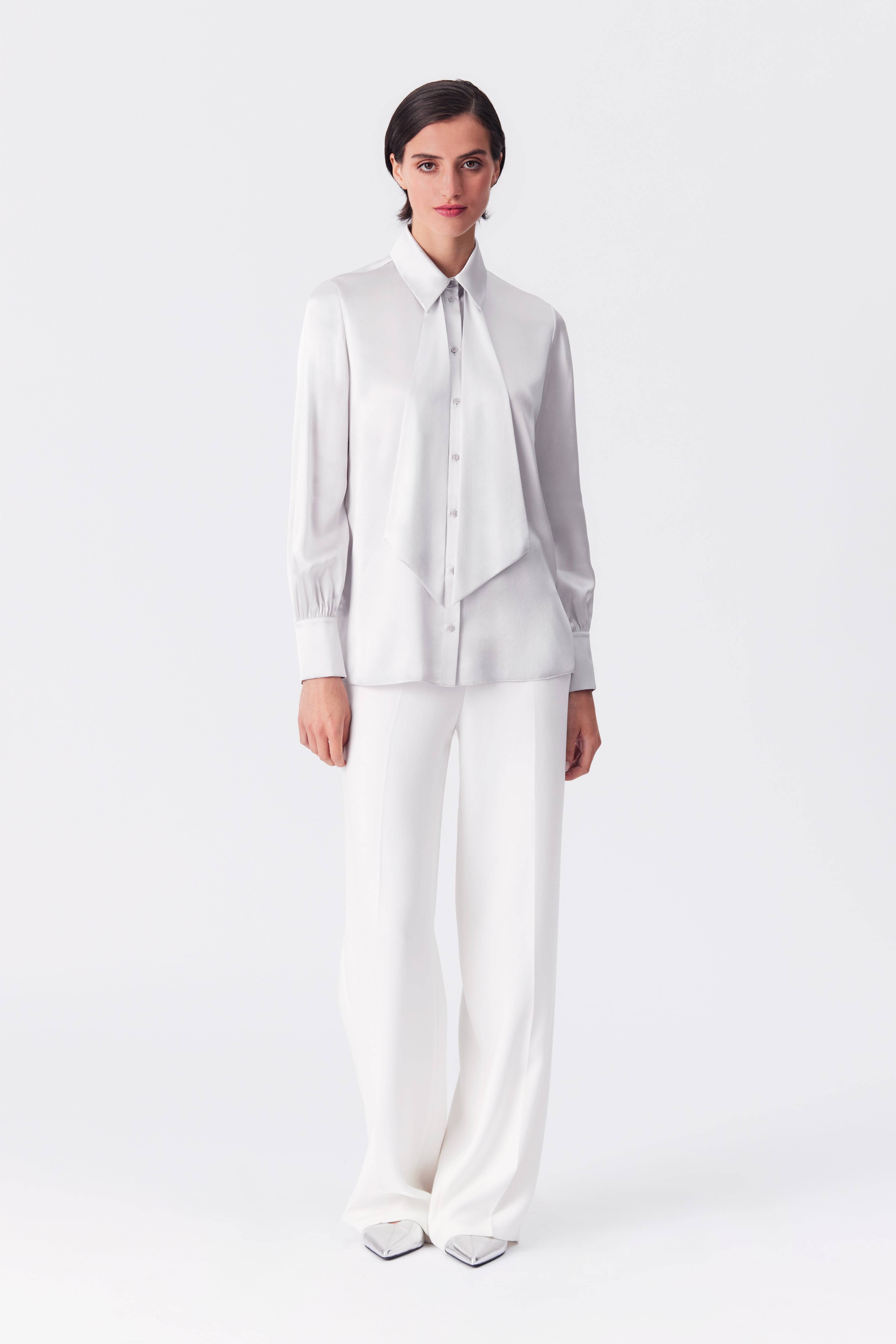 Mimi Wide Leg Trousers in White