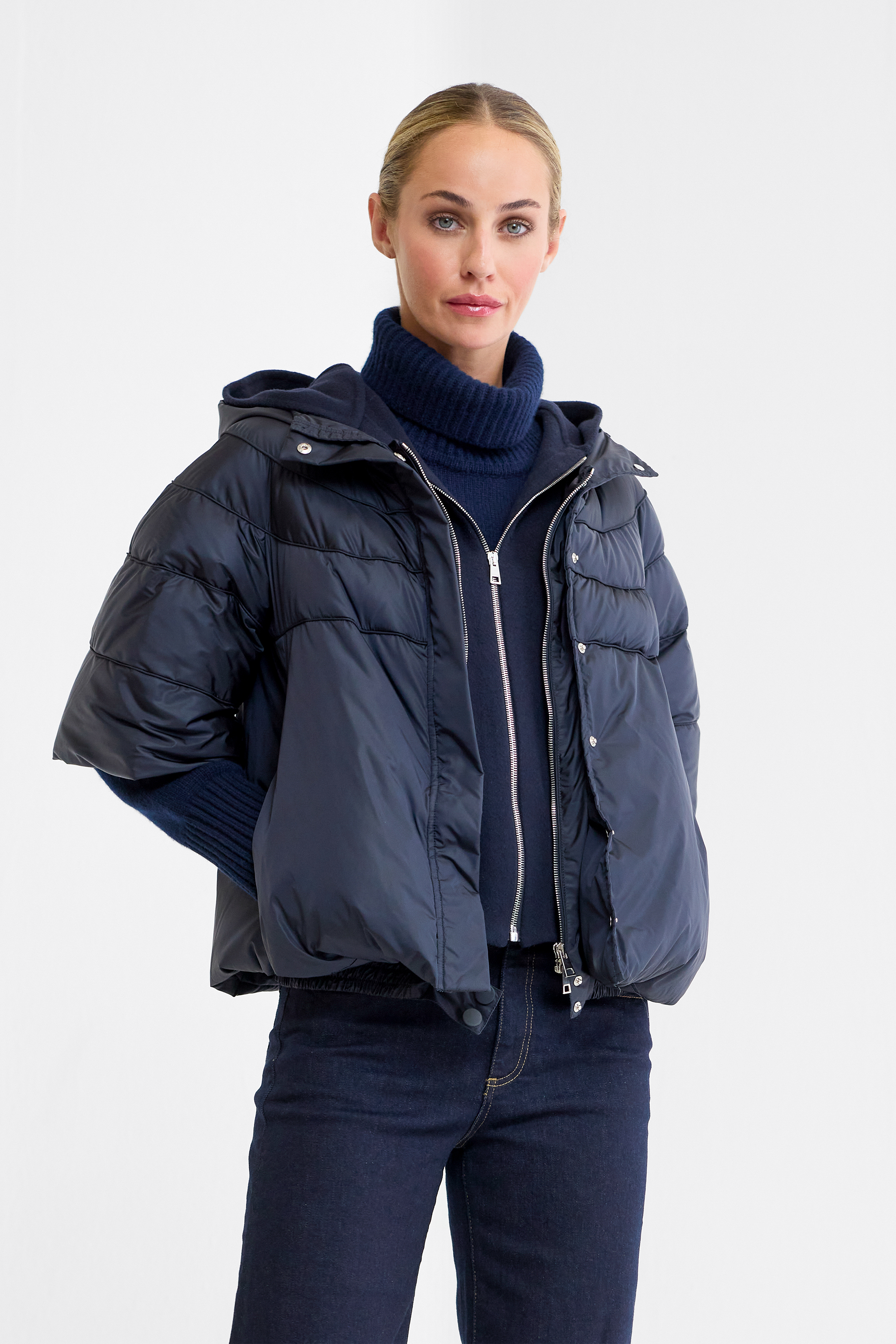 Gisele Navy Puffer Jacket
