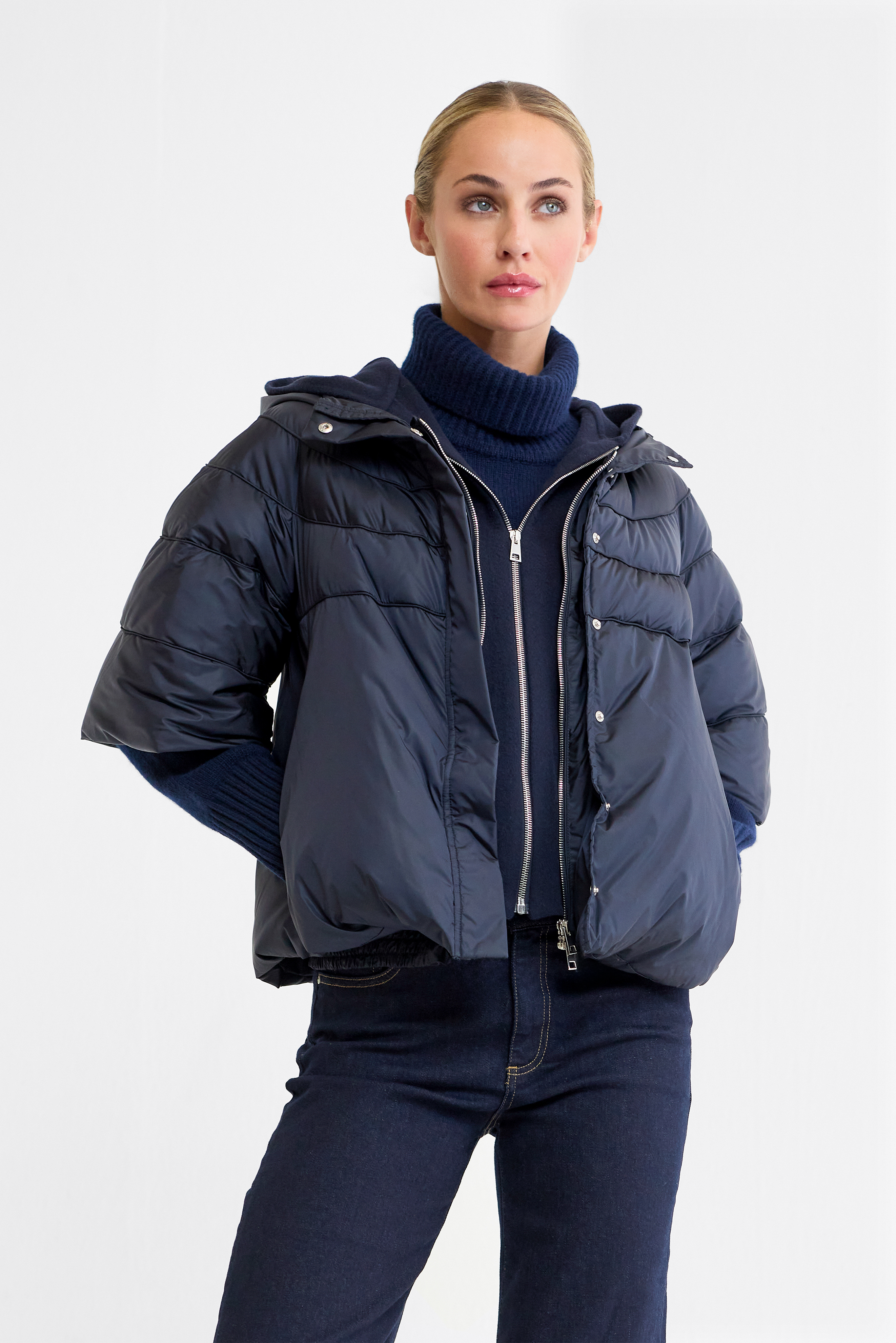 Gisele Navy Puffer Jacket