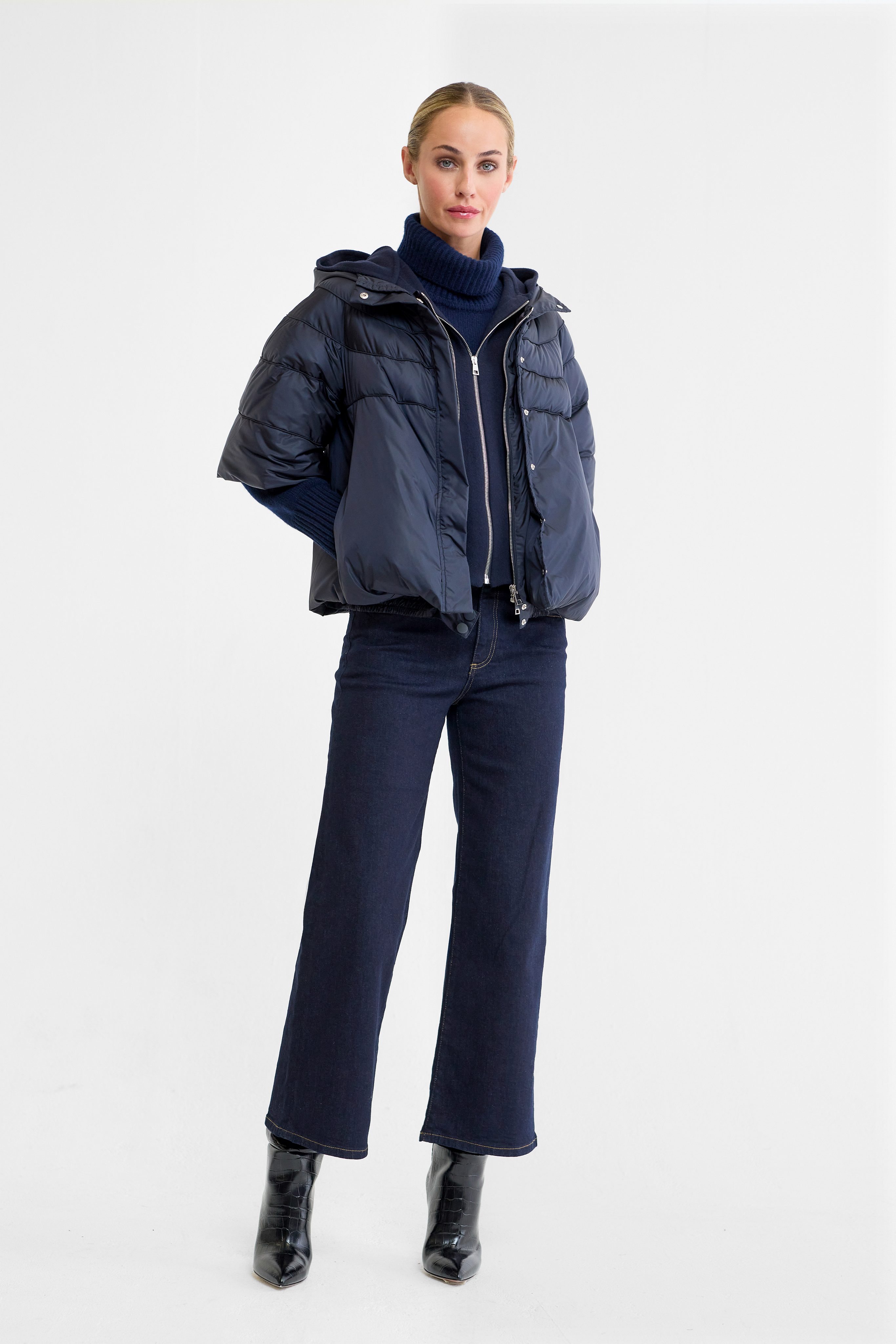 Gisele Navy Puffer Jacket