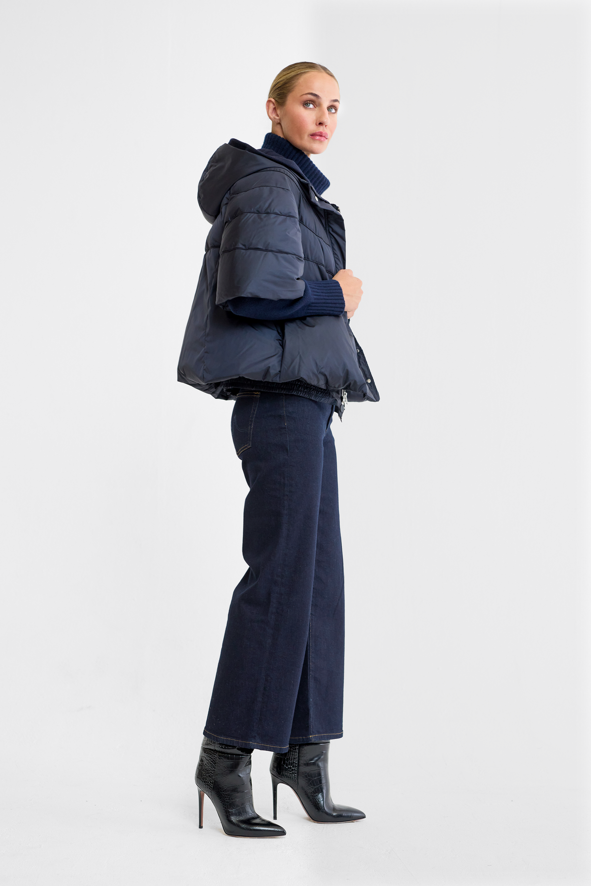 Gisele Navy Puffer Jacket