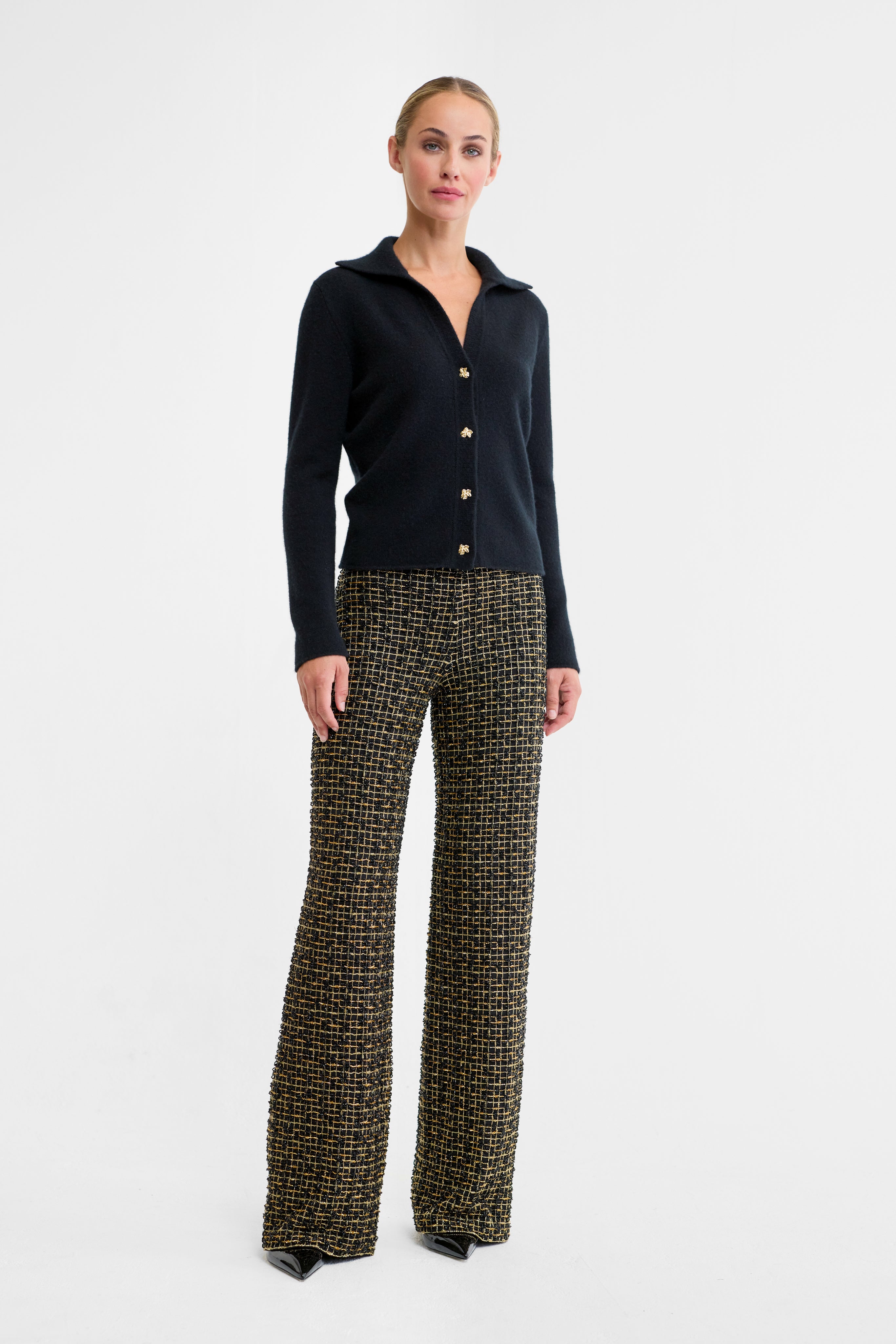 Iris Cashmere Cardigan in Black