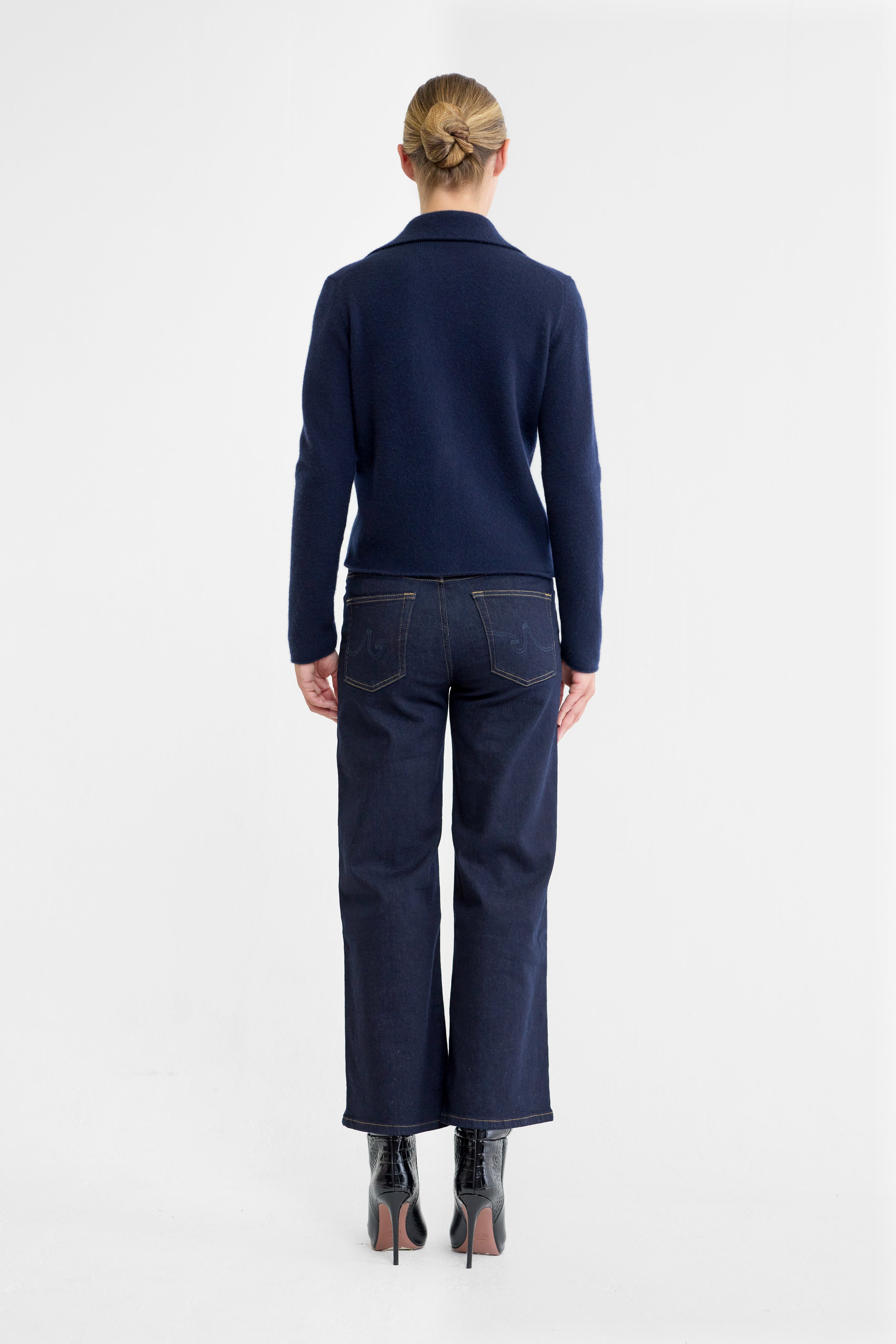 Iris Cashmere Cardigan in Navy