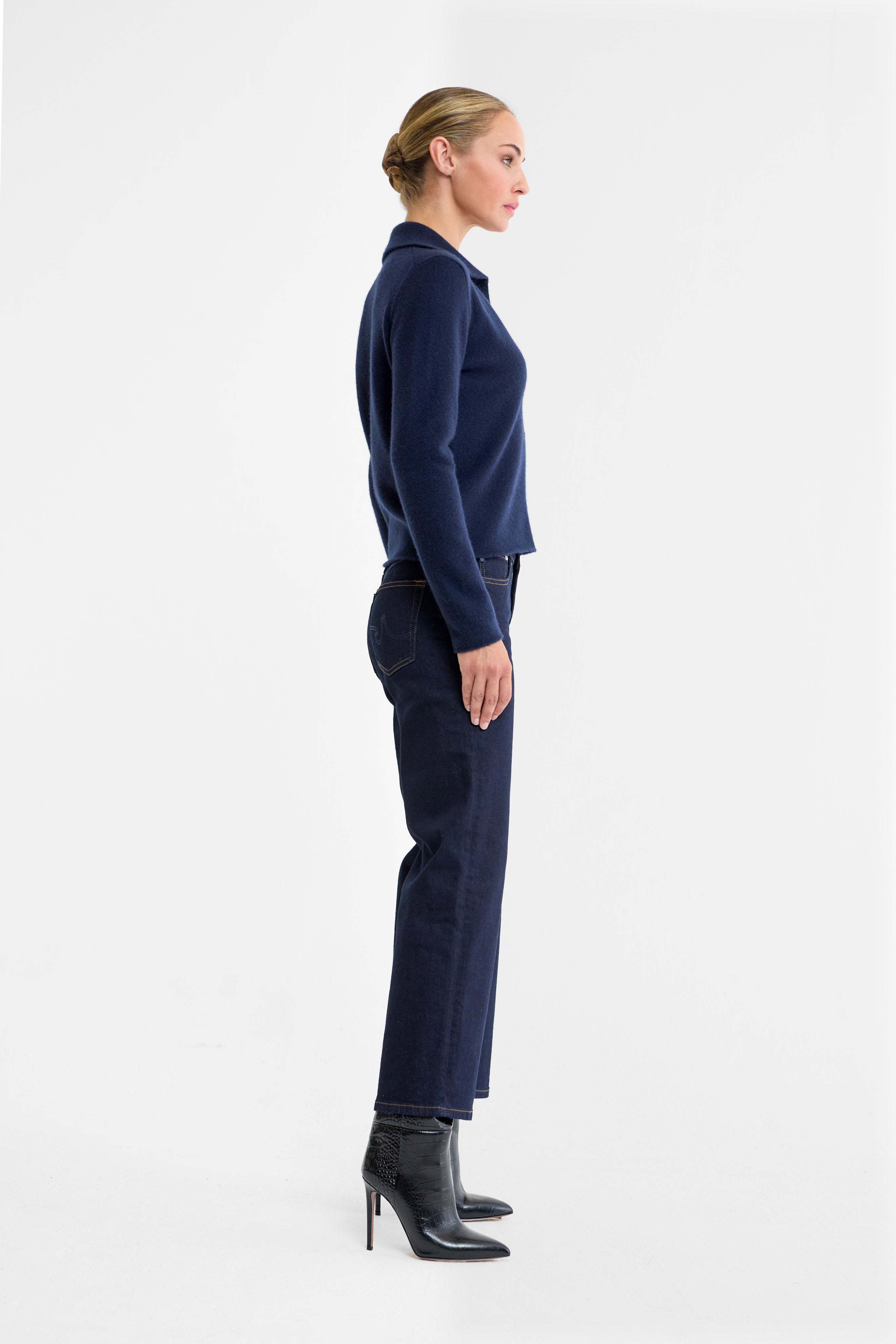 Iris Cashmere Cardigan in Navy