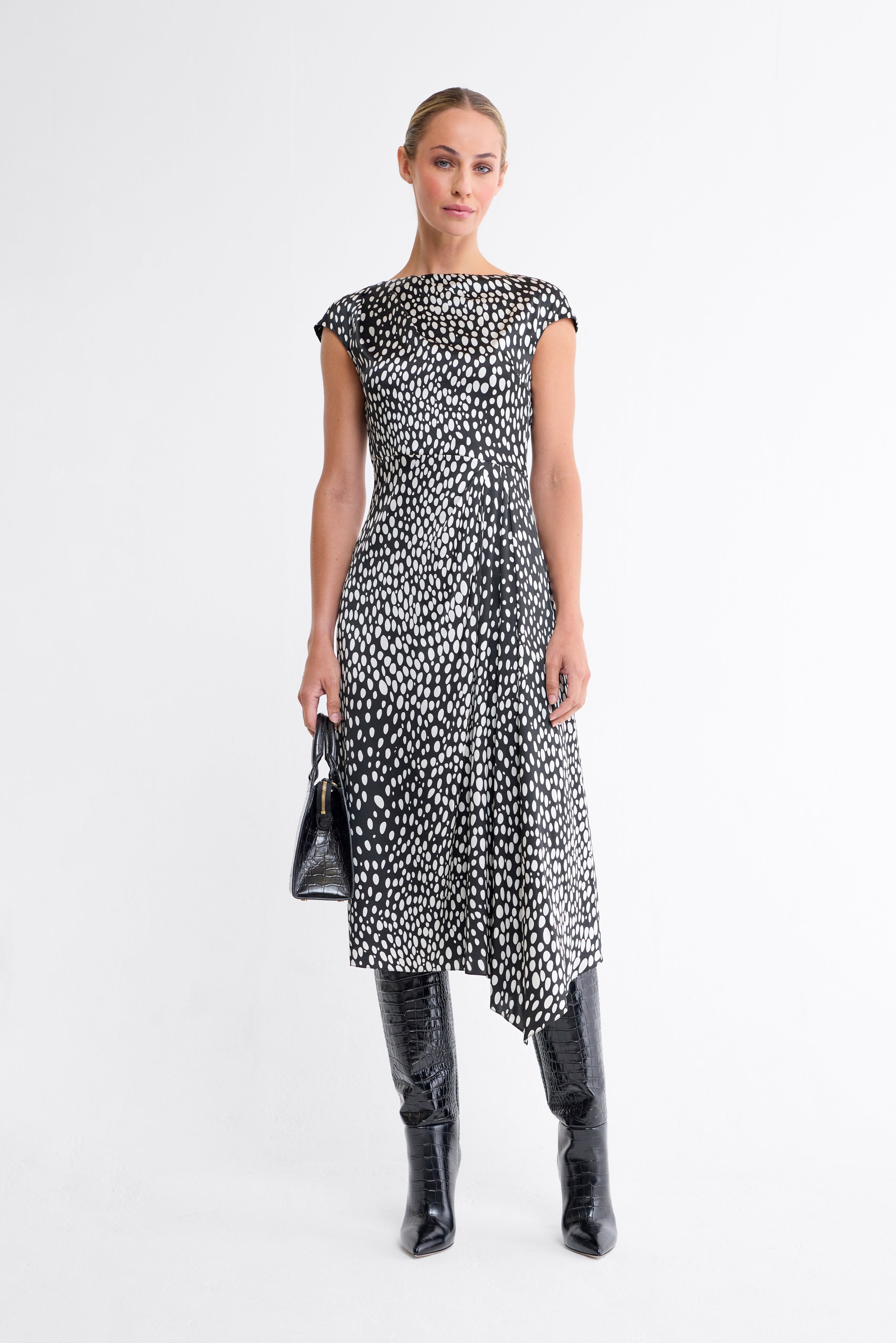 Julianne Abstract Dot Midi Dress