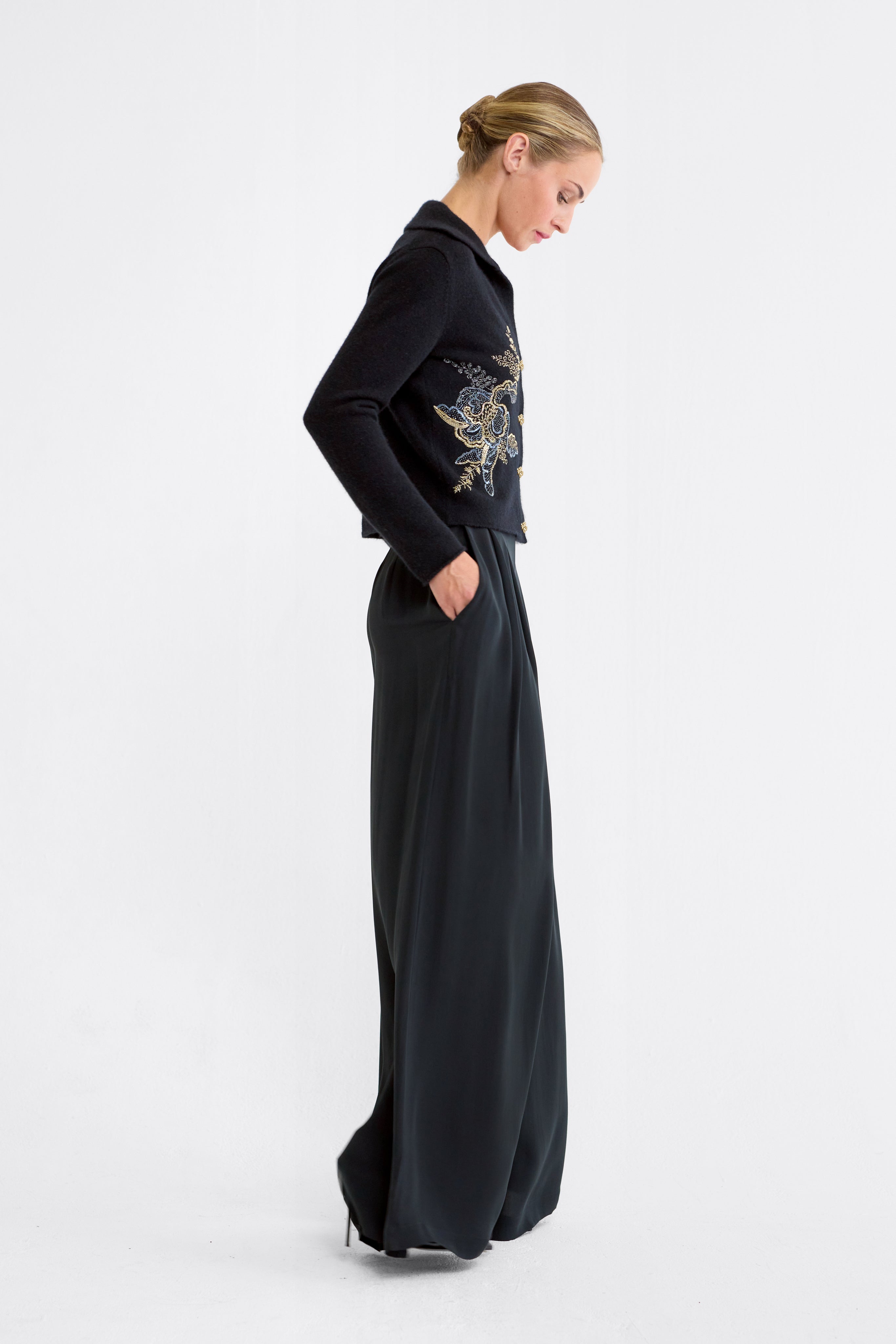 Mei Embellished Cashmere Cardigan