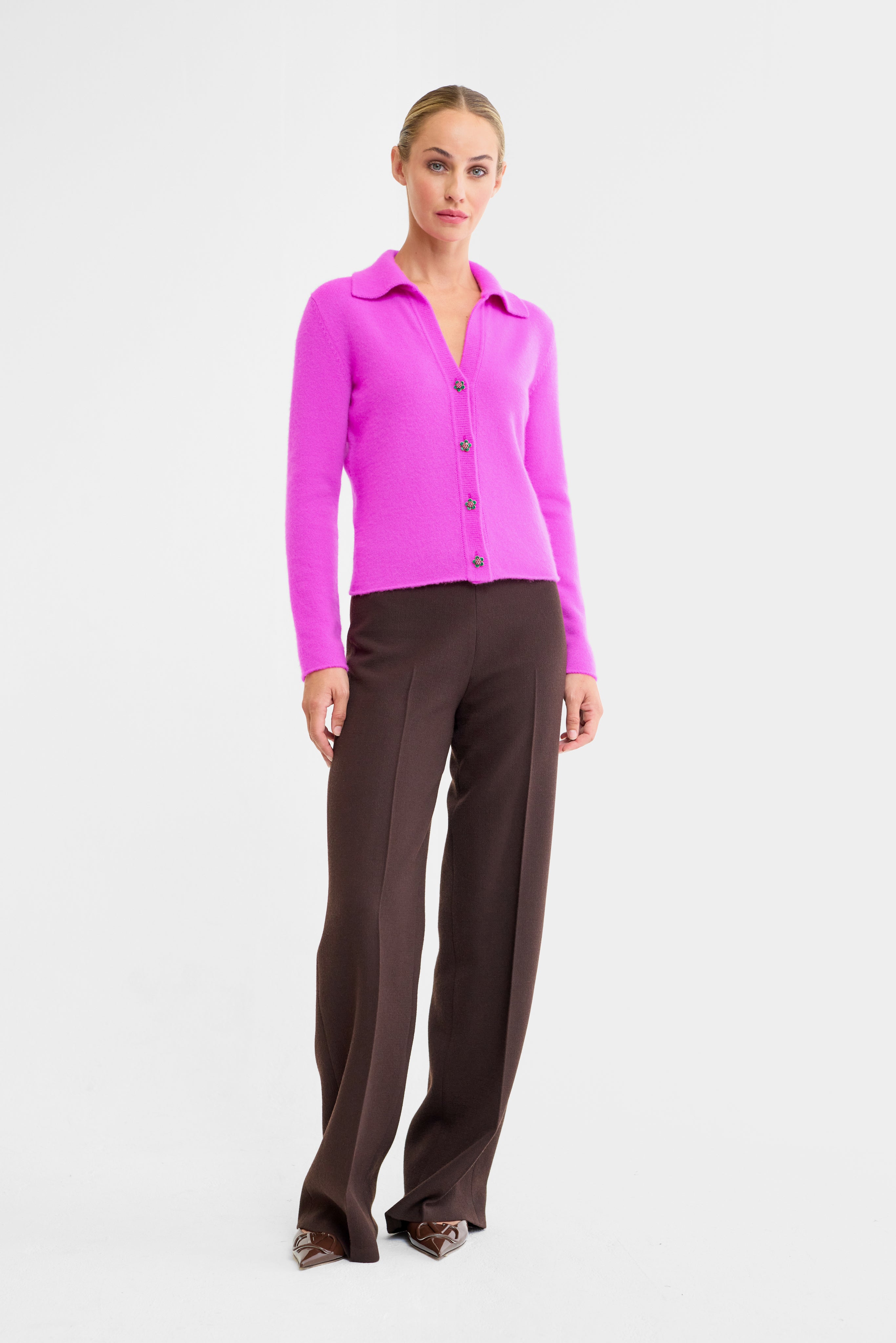 Orchid Cashmere Cardigan