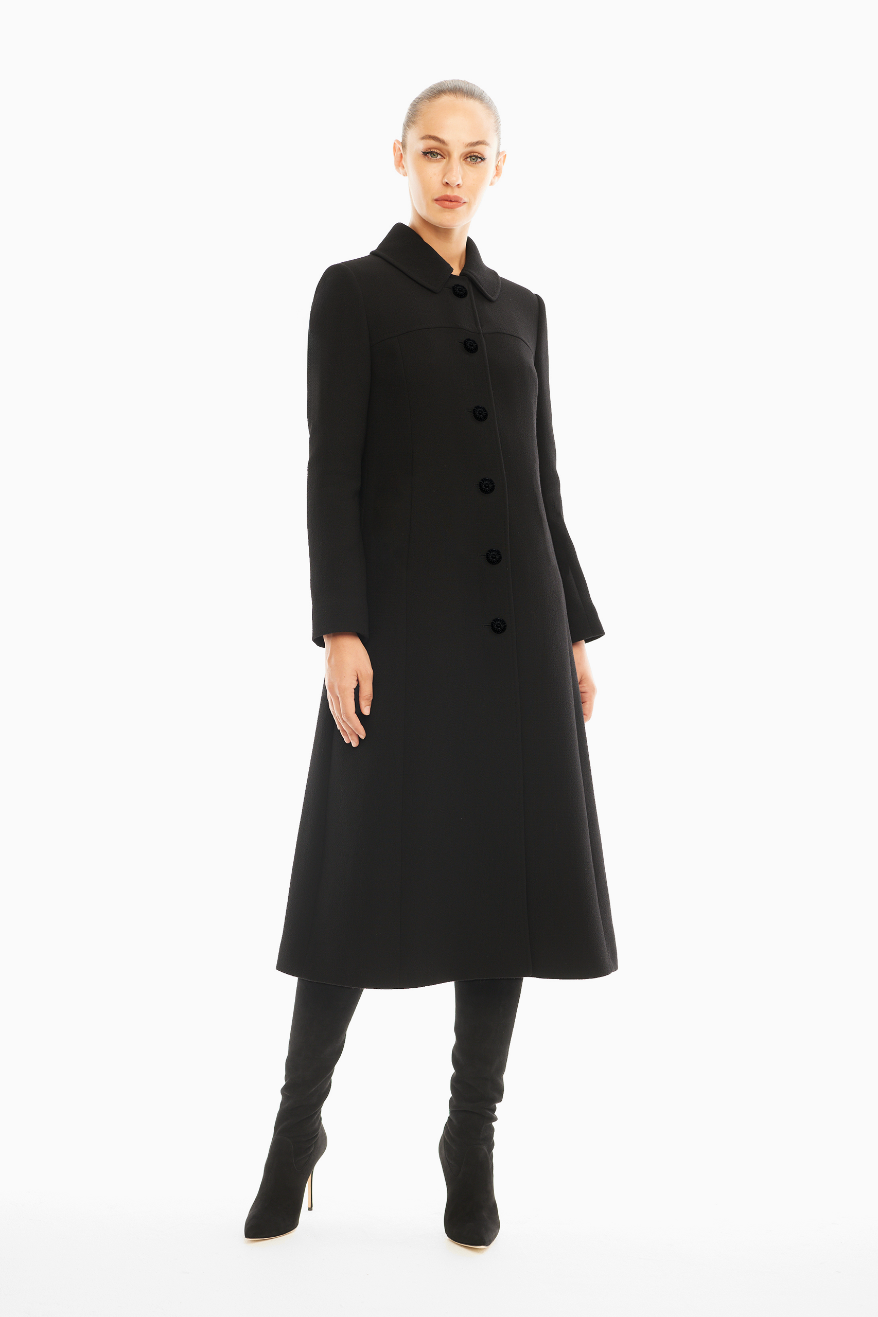 Robyn Black Wool Coat