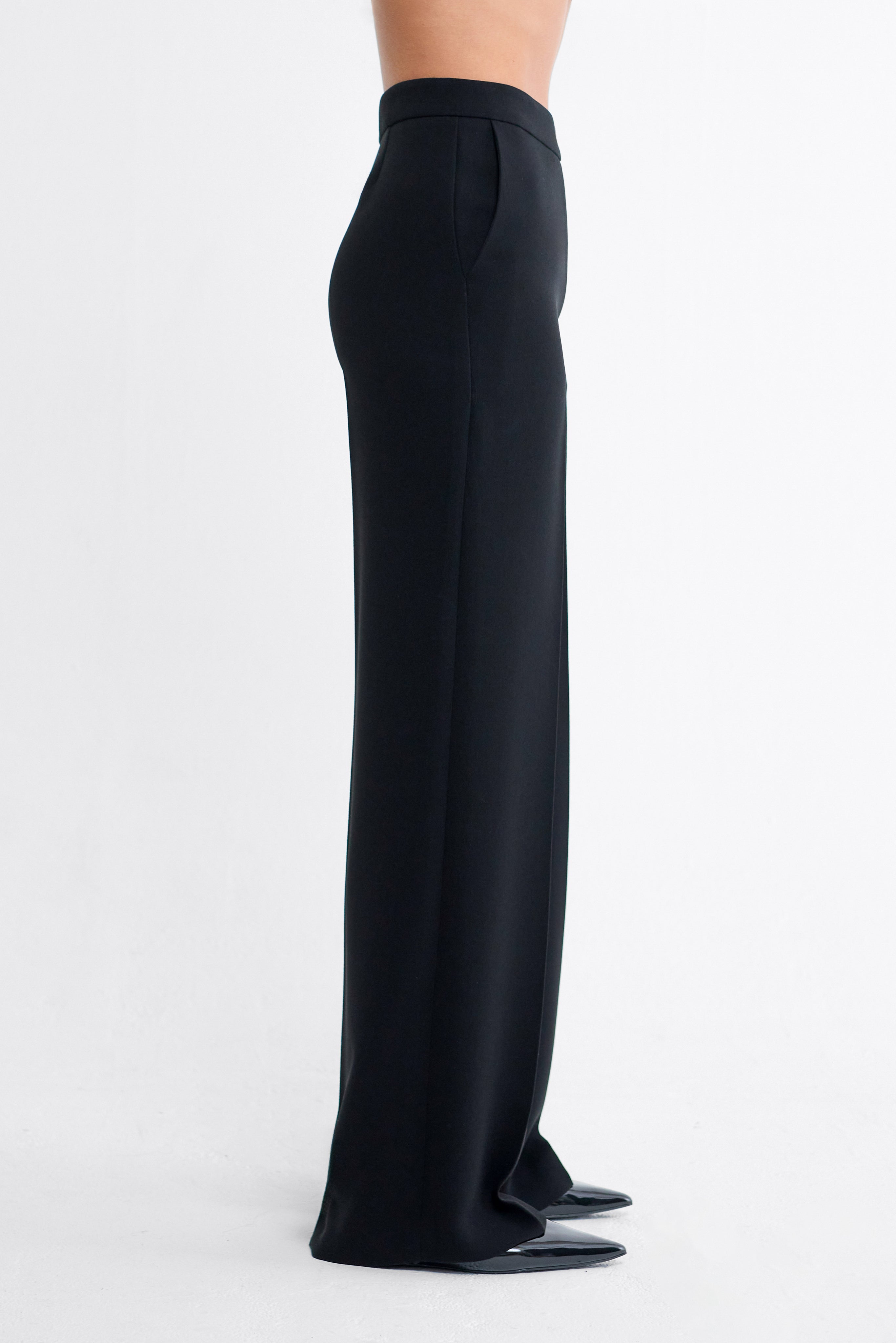 Viv Wide Leg Trousers in Black