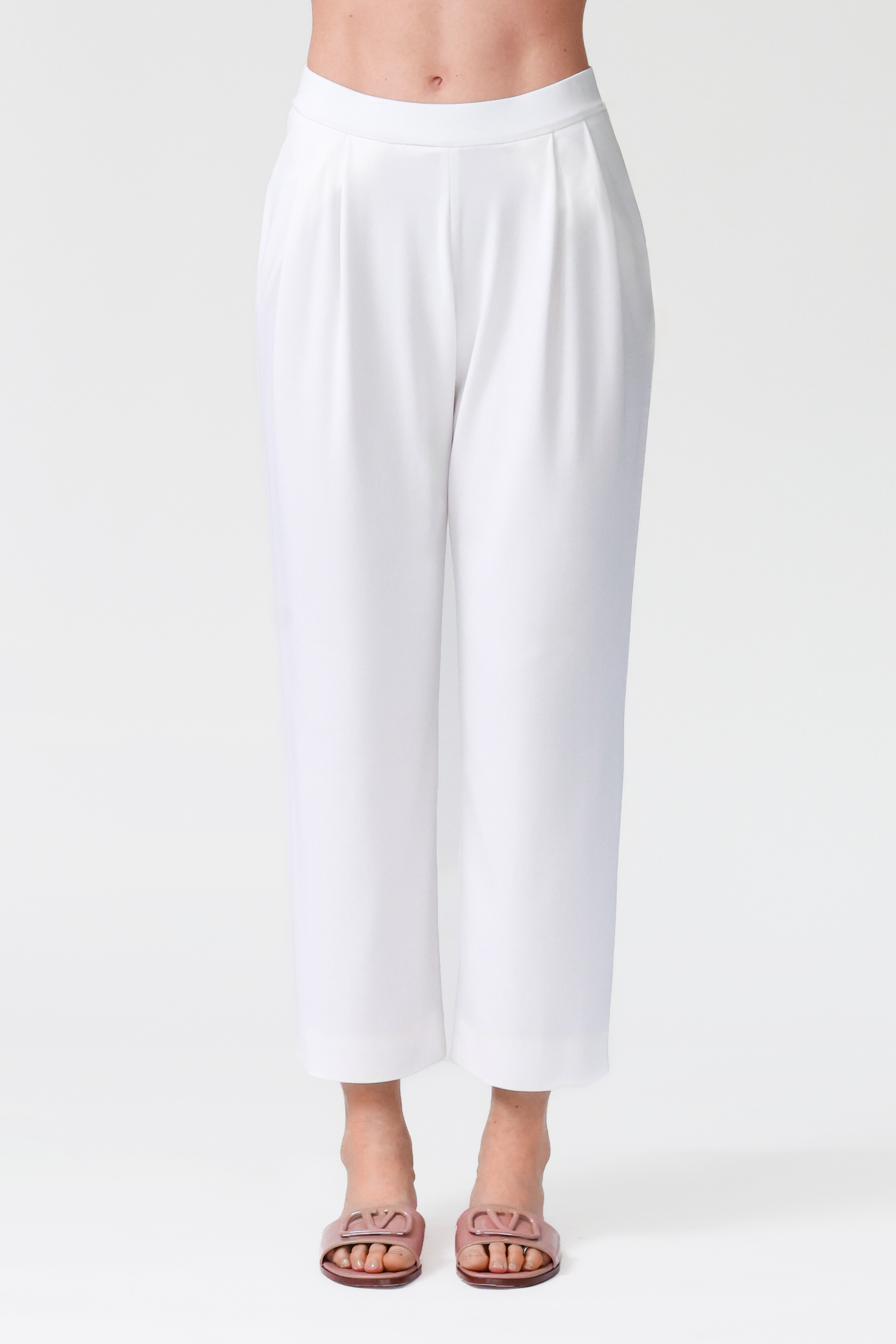 Yoshi Tapered Jersey Trousers in Black